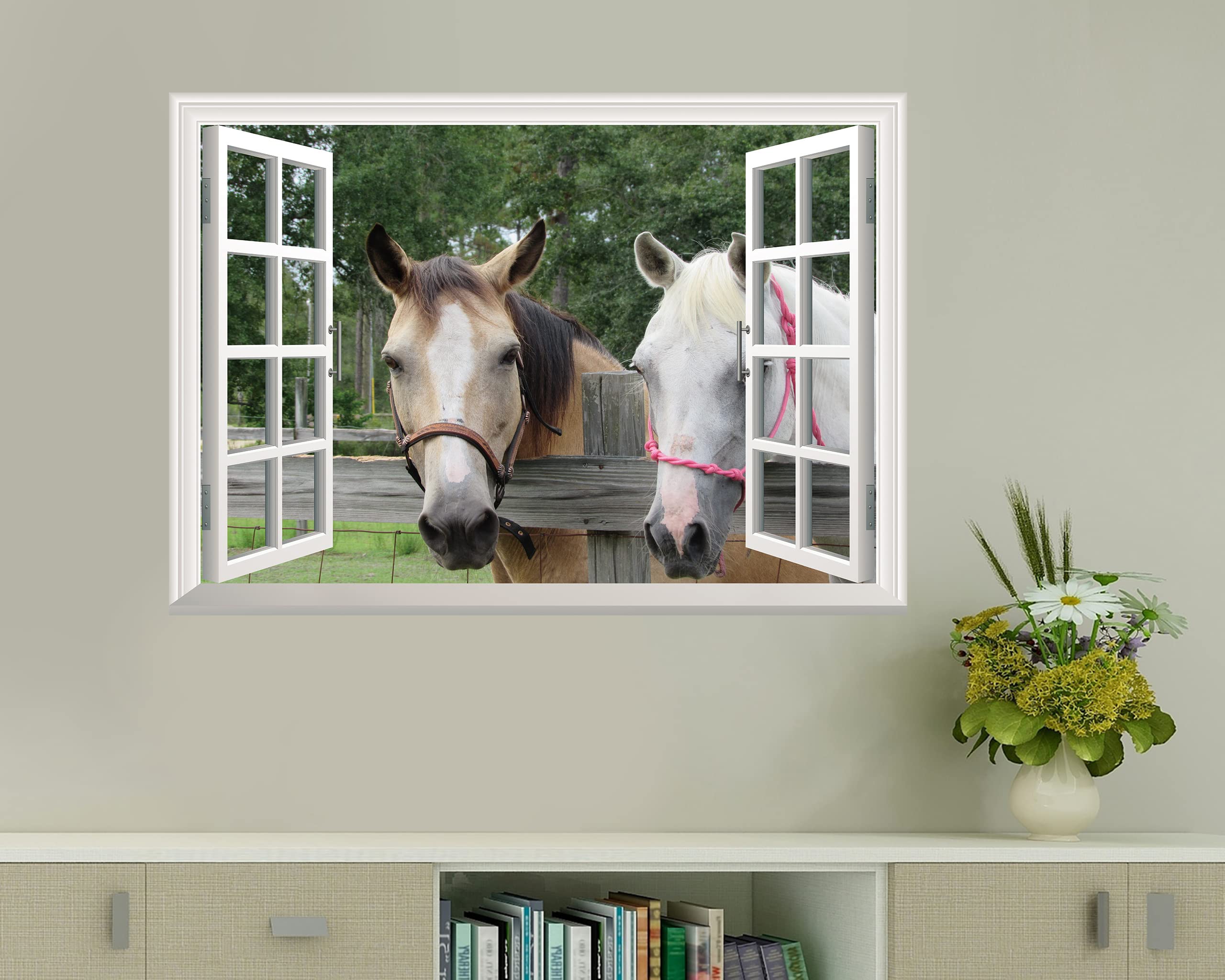 FLFK Horse Faux Window Wall Sticker - 16