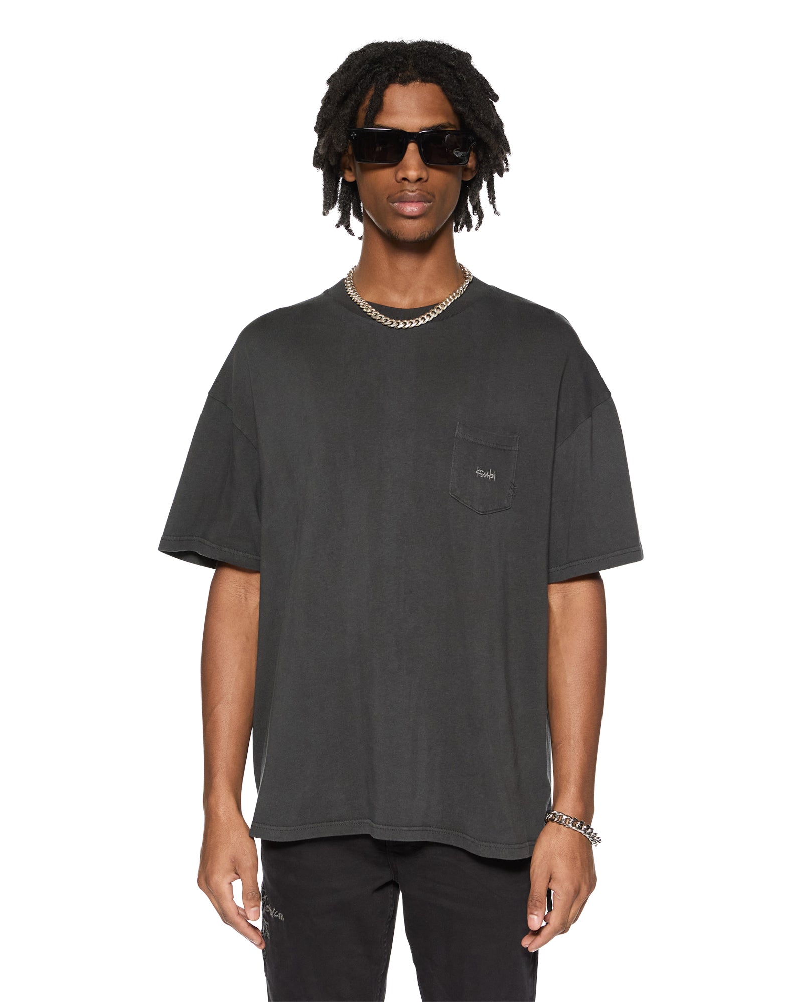 EST Pocket Short Sleeve T-Shirt - Old Black | Casual Comfort Tee for Everyday Wear, Travel & Outdoors