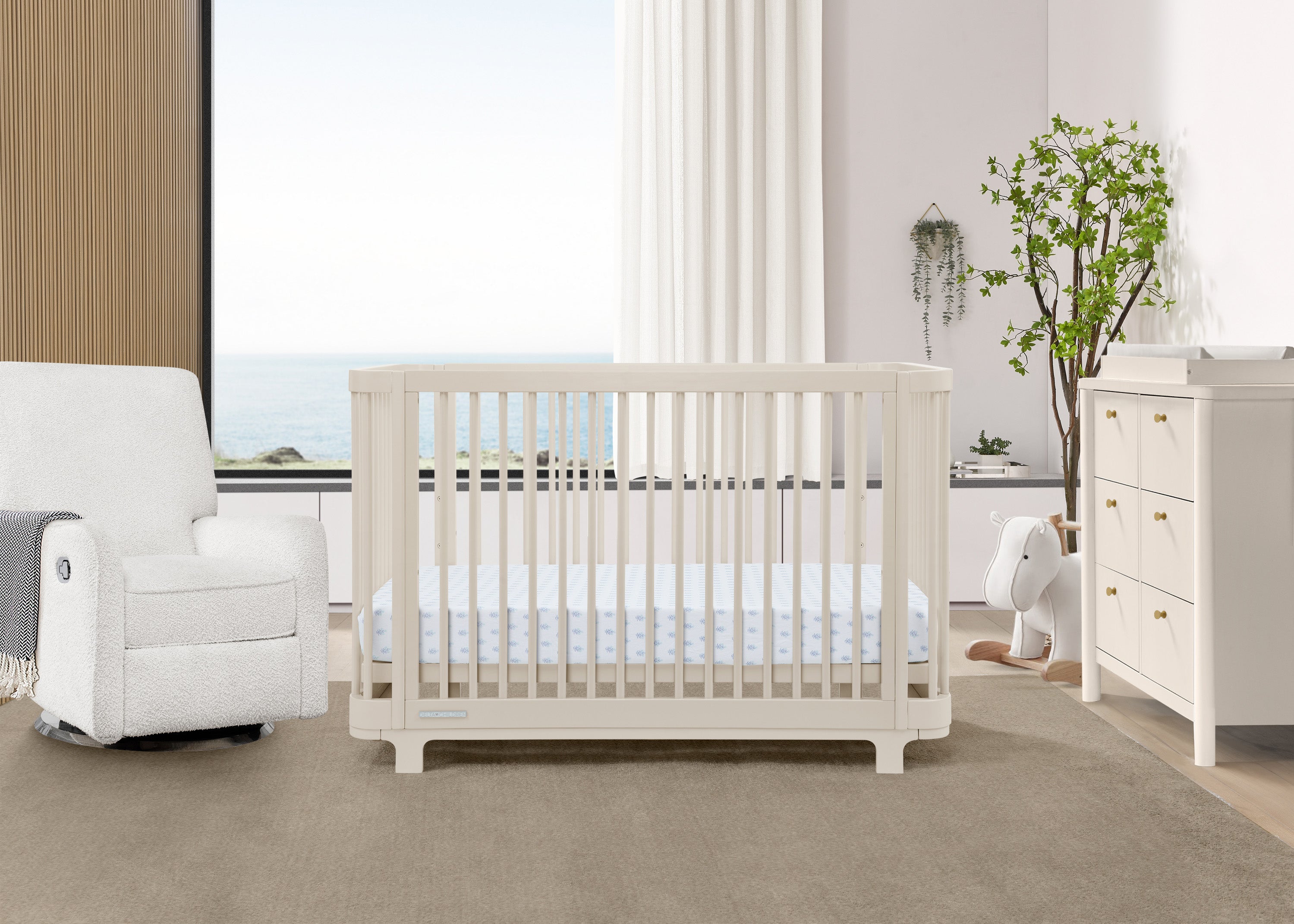 Nest 4-in-1 Convertible Baby Crib - Toddler Bed, Daybed & Full-Size Bed - Safe Nursery Furniture for Newborn to Teen - Perfect for Bedrooms, Daycare & Guest Rooms