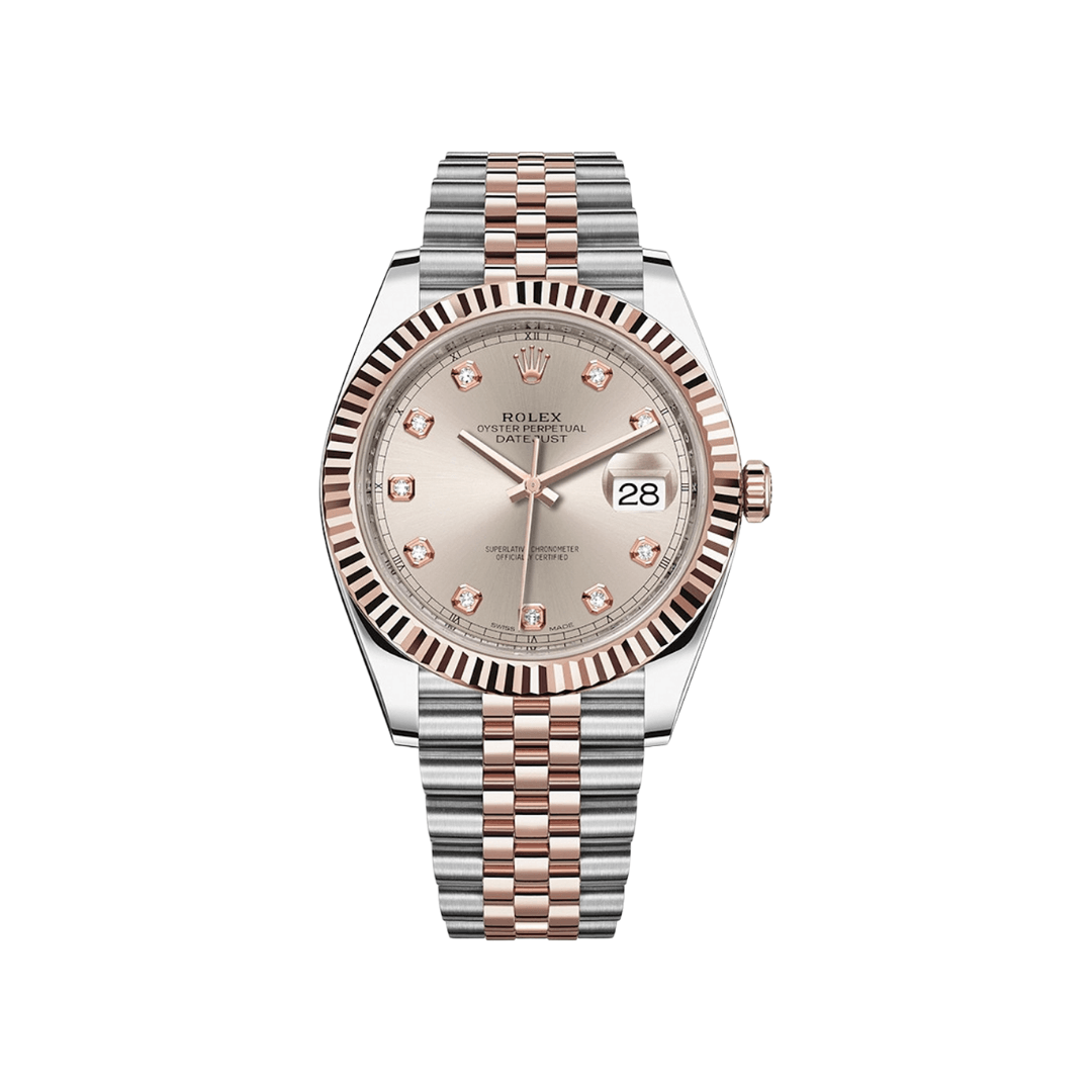 Rolex Datejust 41 126331 Men's Watch - 18K Rose Gold & Stainless Steel, Sundust Diamond Dial, Jubilee Bracelet - Luxury Dress Watch for Business & Formal Occasions