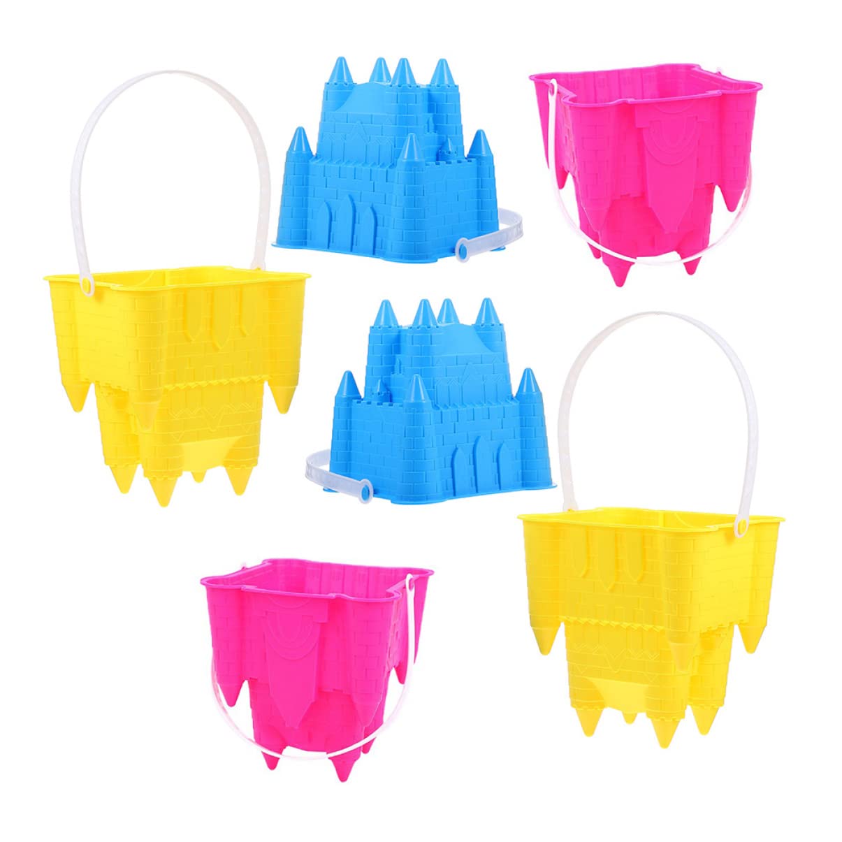 Yardwe 6-Piece Kids Beach Sand Toys Set with Sand Castle Molds, Bucket & Digging Tools - Outdoor Sand Play Toys for Boys & Girls, Perfect for Beach, Garden & Backyard Activities