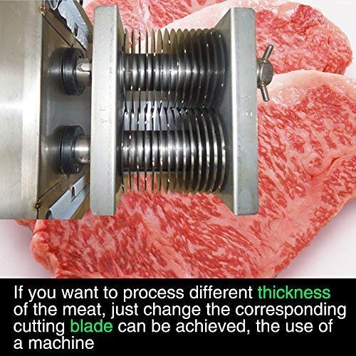 Commercial Electric Meat Slicer 1100 LB/H - Stainless Steel Deli & Fresh Meat Cutter with 3MM Blade - Heavy Duty Food Slicing Machine for Restaurants, Canteens, Butcher Shops - Perfect for Slicing Deli Meats, Cheese, Vegetables & More (110V)