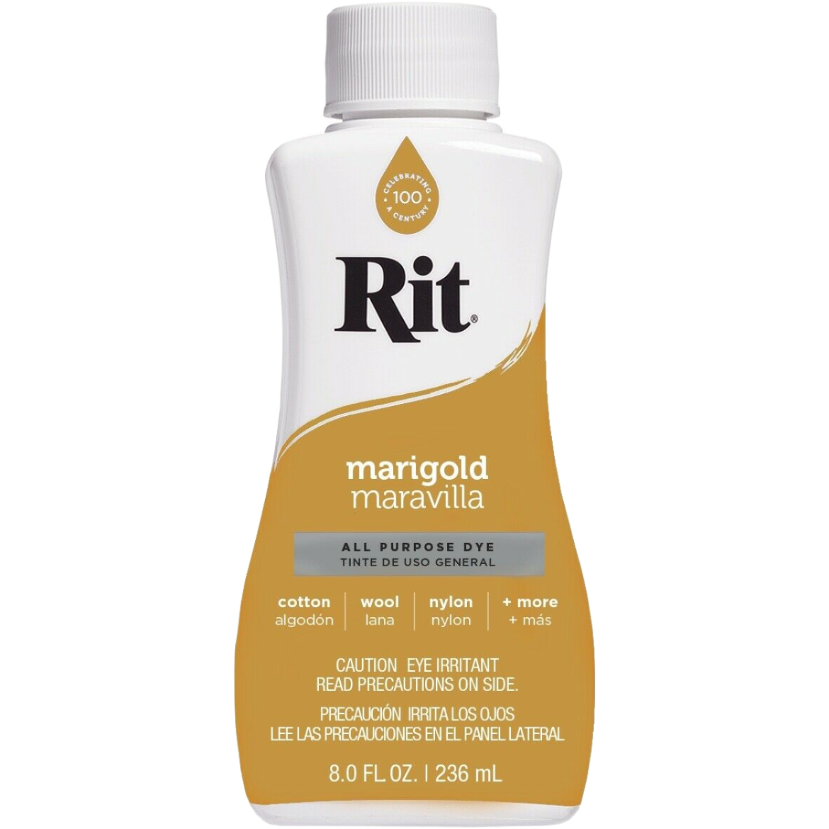 RIT All-Purpose Liquid Fabric Dye - 8 Fl. Oz (237ml) for Clothes, Shoes & Home Decor - Perfect for DIY Projects, Tie-Dye & Fabric Restoration
