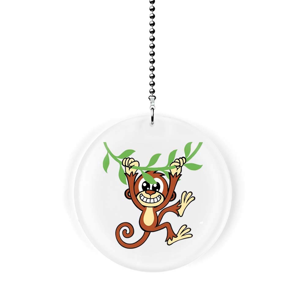 Monkey on Vine Ceiling Fan Pull Chain & Light Switch - Fun Jungle-Themed Decor for Kids' Room, Nursery, or Tropical Home Decor