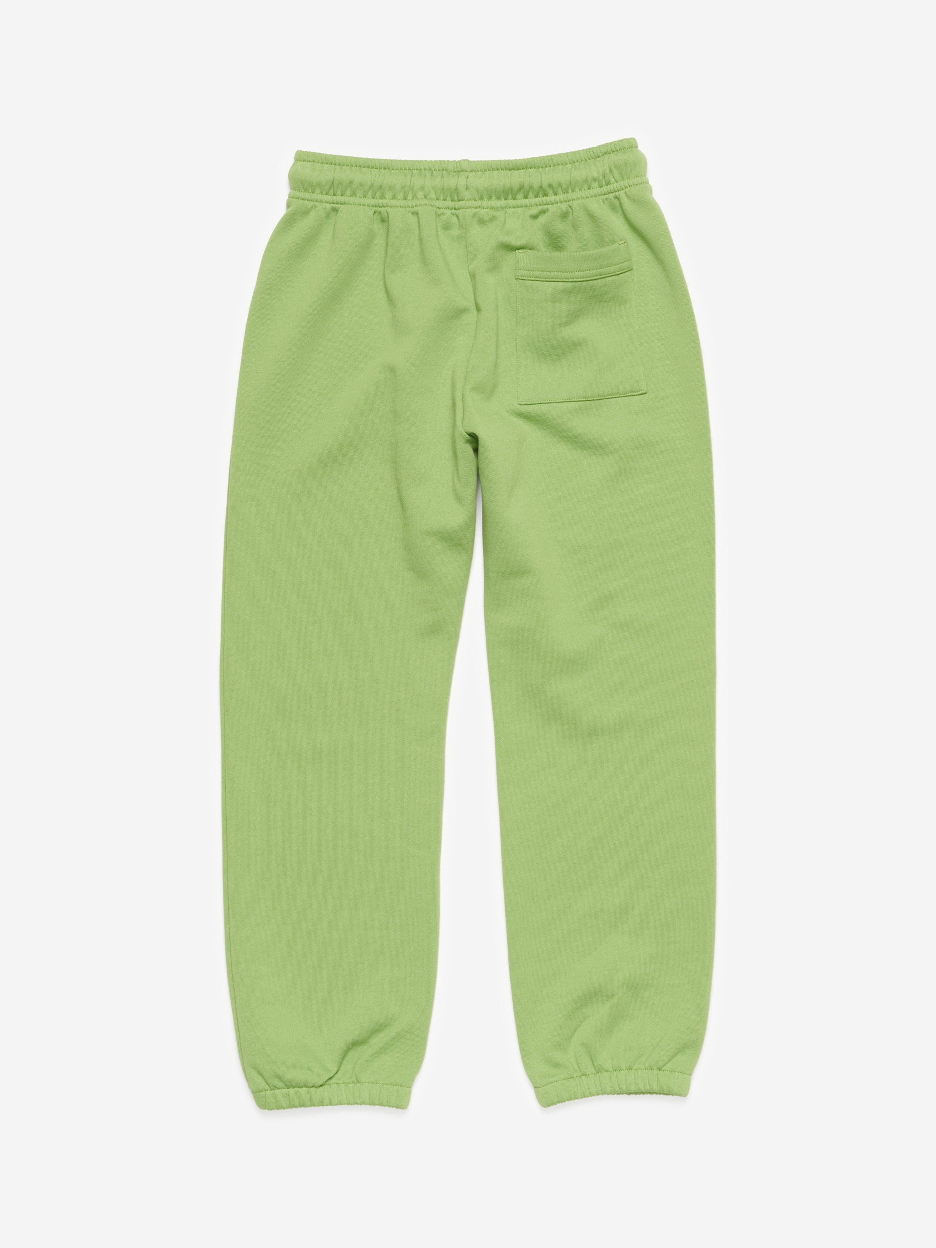 Acne Studios Kids Frack Face Joggers - Green Cotton Jogging Pants for Boys & Girls | Comfortable Casual Wear for Playdates, School & Outdoor Activities
