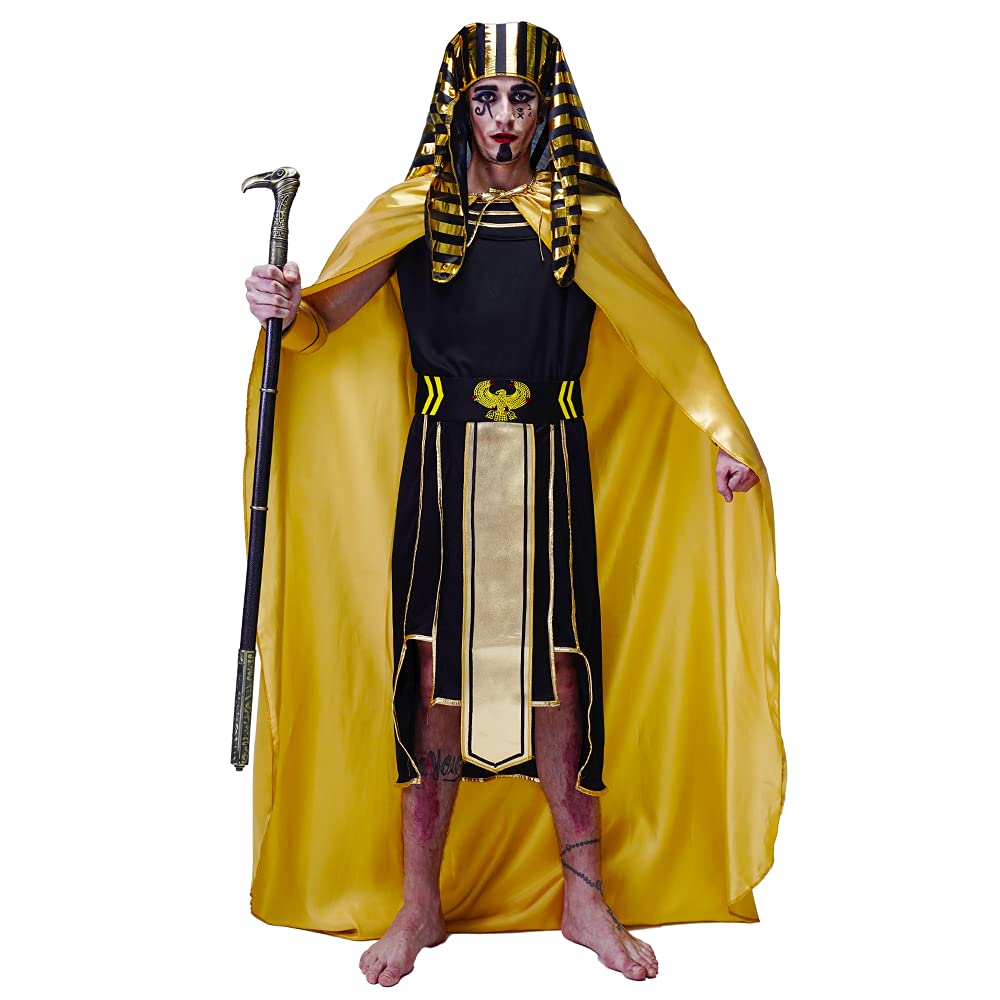 Egyptian Pharaoh Costume for Men - Authentic Adult Halloween Cosplay Outfit for Parties, Events & Themed Celebrations