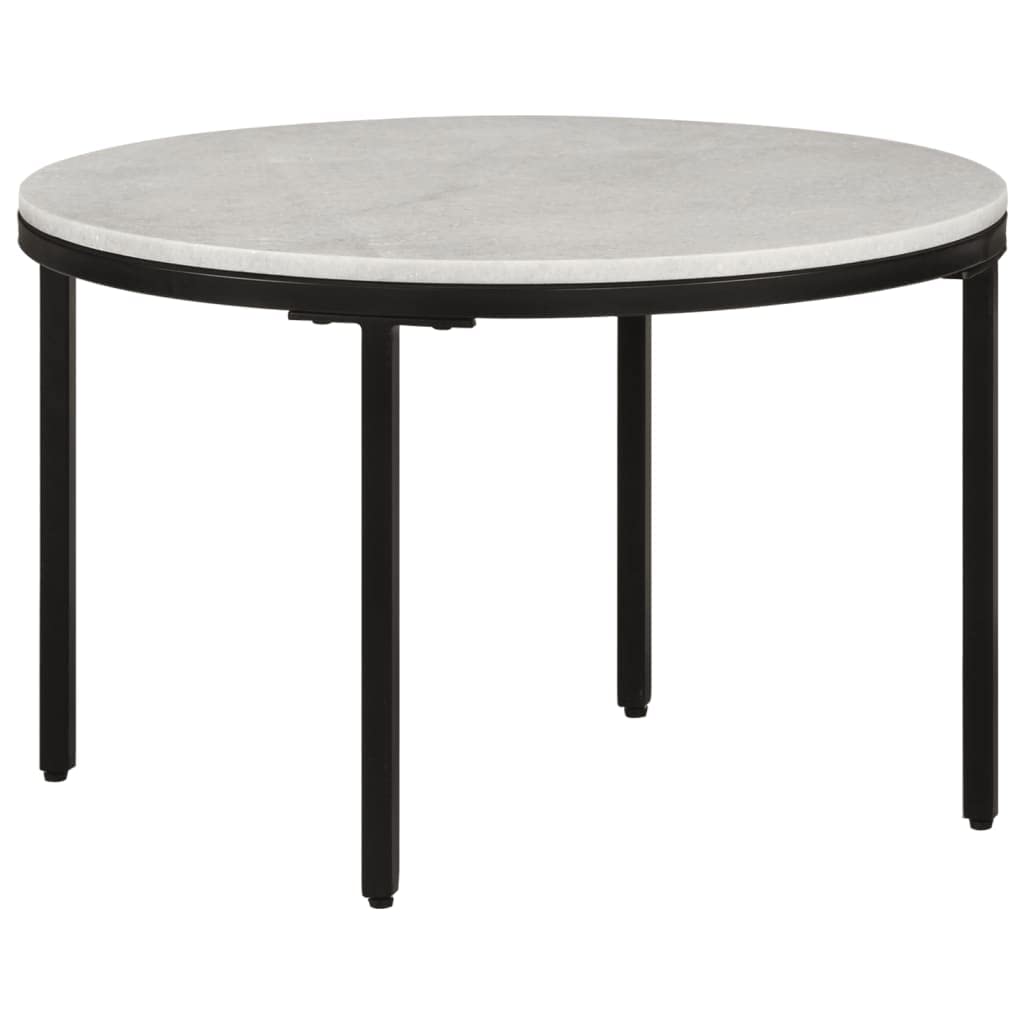 Modern Minimalist White Coffee Table - Farmhouse Dining End Table, Cocktail & Accent Table for Living Room, Reception & Home Office - Perfect for Small Spaces, Apartments & Cozy Gatherings