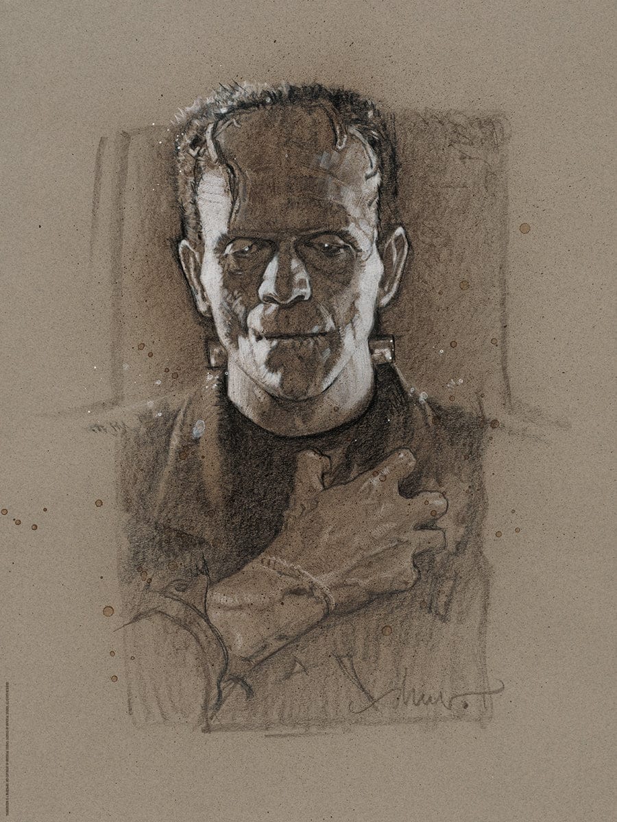 Frankenstein Movie Poster by Drew Struzan - Classic Horror Film Art for Home Theater & Man Cave Decor