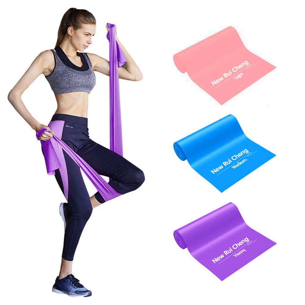 Premium 5-Pack Resistance Loop Bands Set - Latex Skin-Friendly Exercise Bands for Strength Training, Physical Therapy, Yoga & Pilates (Includes Carry Bag) - Perfect for Home Workouts, Gym, Leg & Glute Exercises, and Rehabilitation