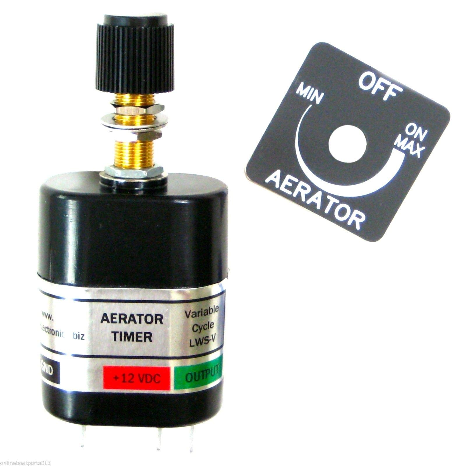 Adjustable 12V Aerator Fish Livewell Timer Switch for Boats - Perfect for Freshwater & Saltwater Fishing, Marine Use