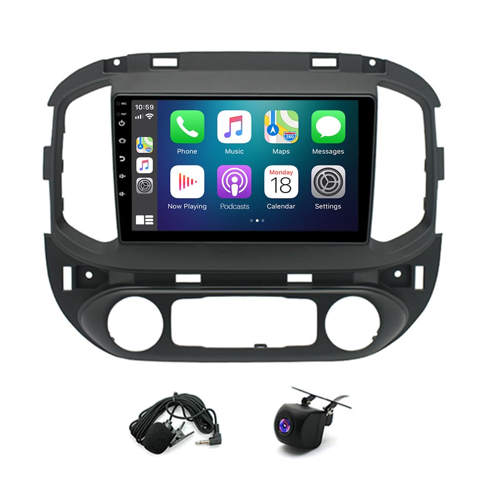 Surakey 9-Inch Android 13 Car Stereo with Wireless CarPlay & Android Auto - Compatible with Chevrolet Colorado 2015-2017 - Touchscreen Bluetooth GPS Radio Receiver - Perfect for Road Trips & Daily Commuting