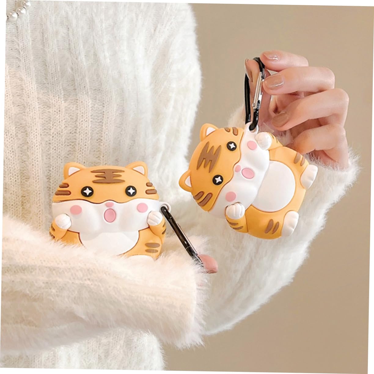 Artibetter 4-Piece Cartoon Headphone Case Set - Cute Earbud Storage Pouch for AirPods, Wireless Earbuds & Headphones - Perfect for Travel, School & Office Organization