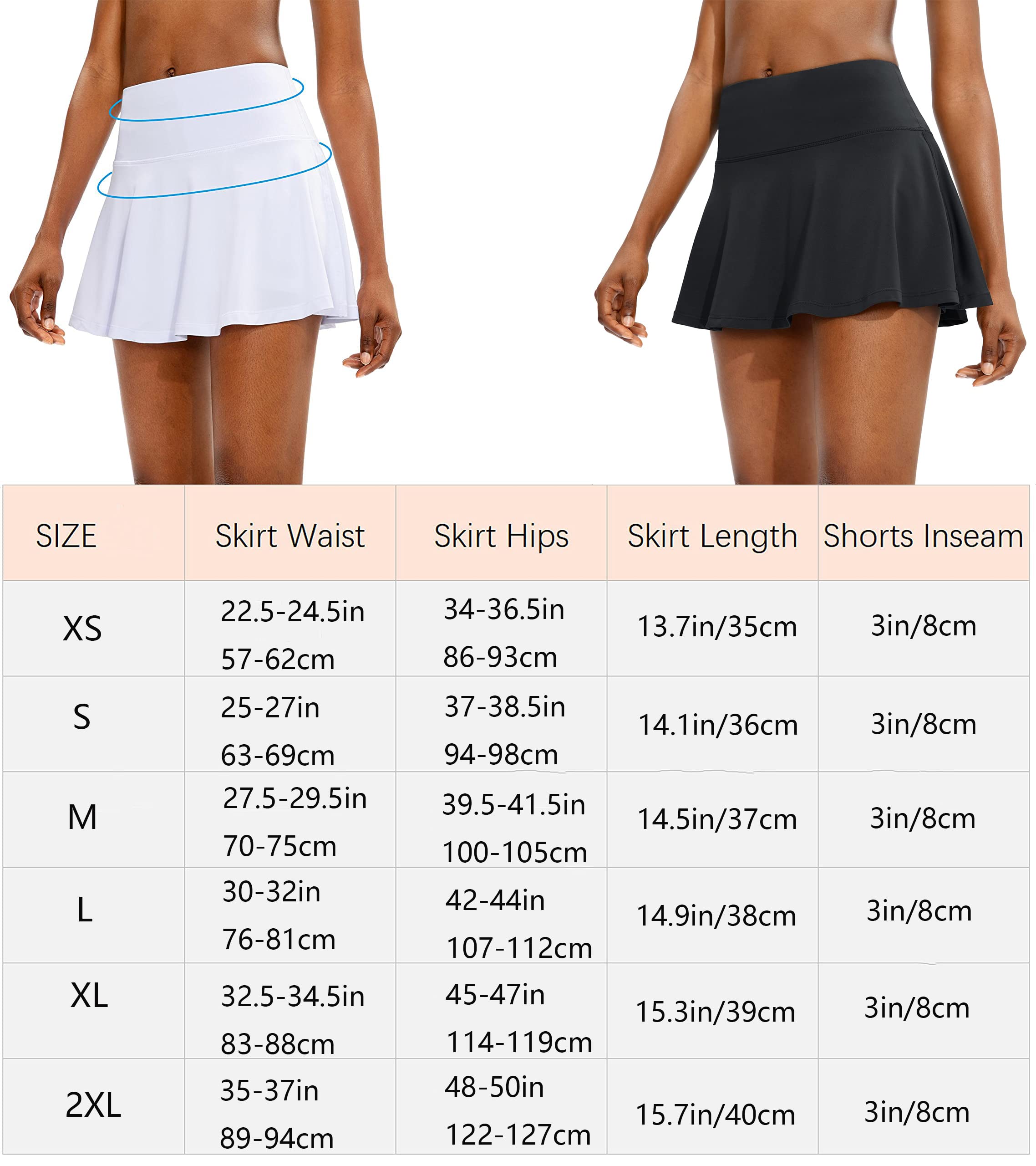 ThreeH Women's High Waist Pleated Tennis Skirt - Athletic Golf Skirt for Running, Yoga, Badminton & Casual Wear - Perfect for Sports, Workouts and Everyday Fashion