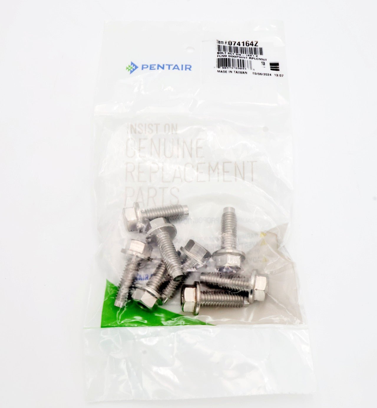 Pentair IntelliFlo3 Seal Plate Bolt Kit - 8 Pack Replacement Parts (074164Z) for Pool Pump Maintenance & Repair