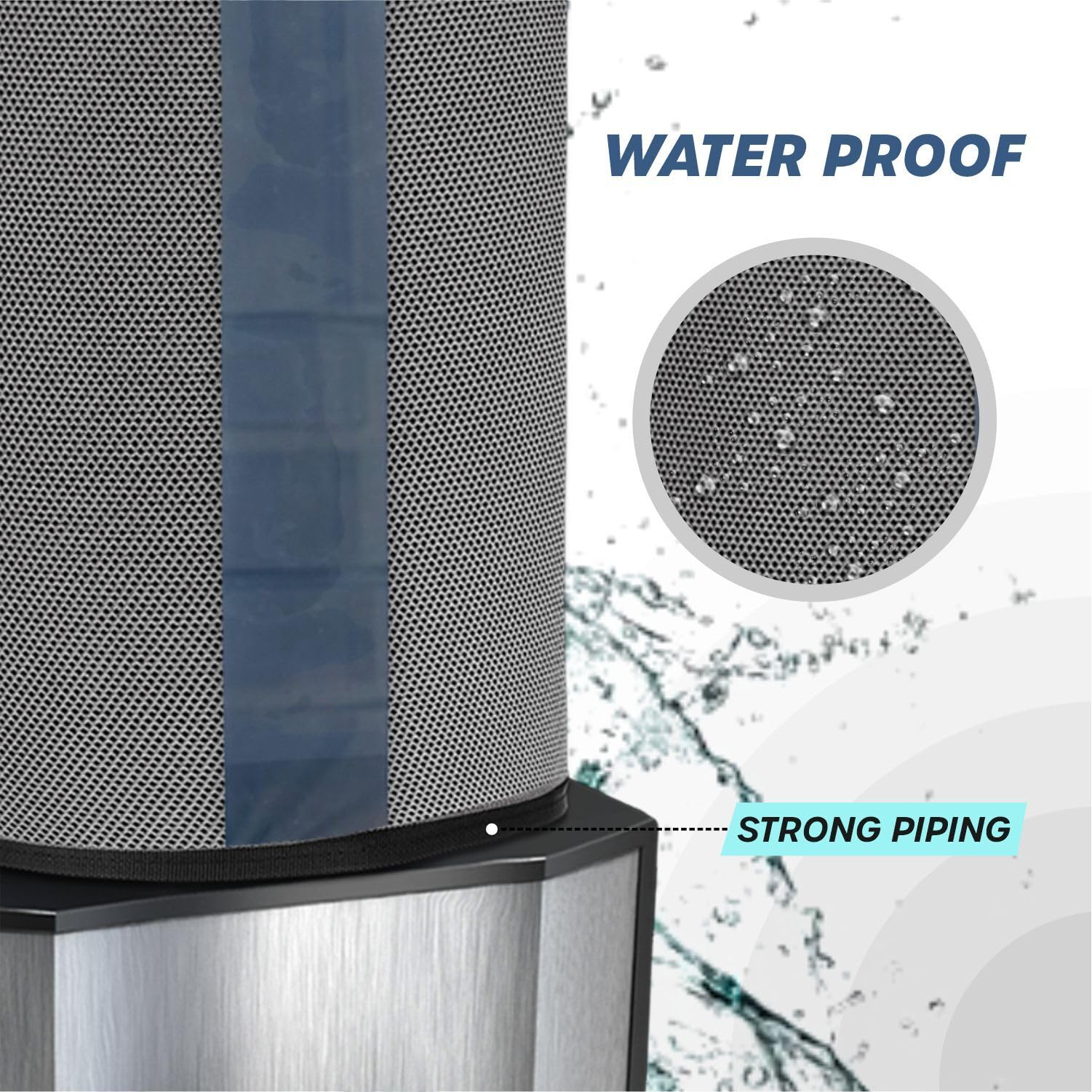 Crasome 20L Water Dispenser with Transparent Strap - Grey (DC-TS-Gry) | Perfect for Offices, Homes & Outdoor Activities | BPA-Free & Durable Design