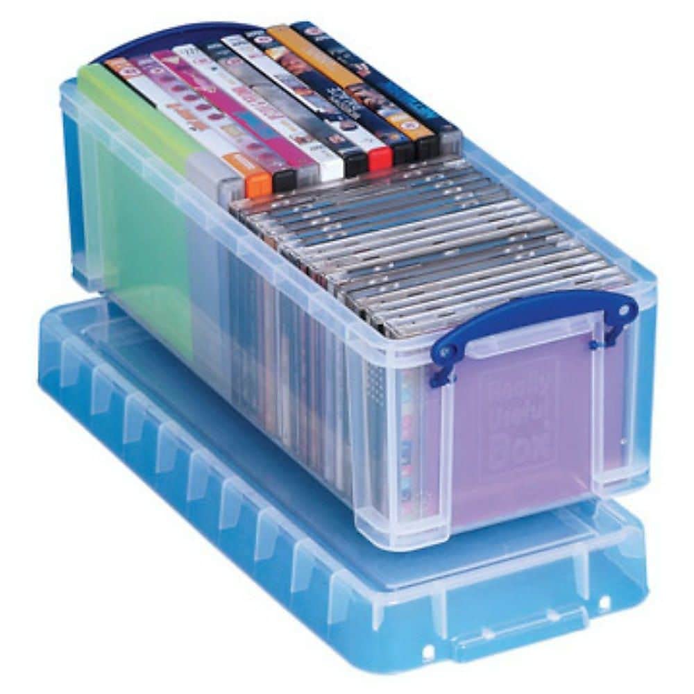 Really Useful 6.5L Clear Plastic Storage Box - Organize Home, Office & Craft Supplies | Stackable Container for Closet, Garage & School