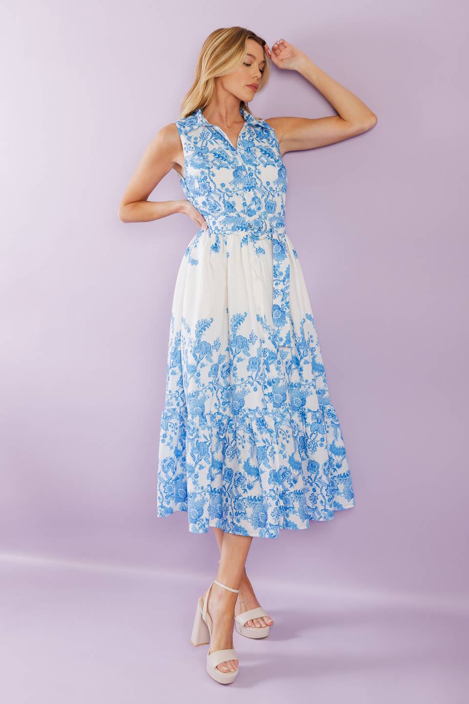 Palm Shores Woven Midi Dress - Flowy Summer Beach Dress for Women, Boho Chic Style, Perfect for Vacations, Parties & Casual Outings