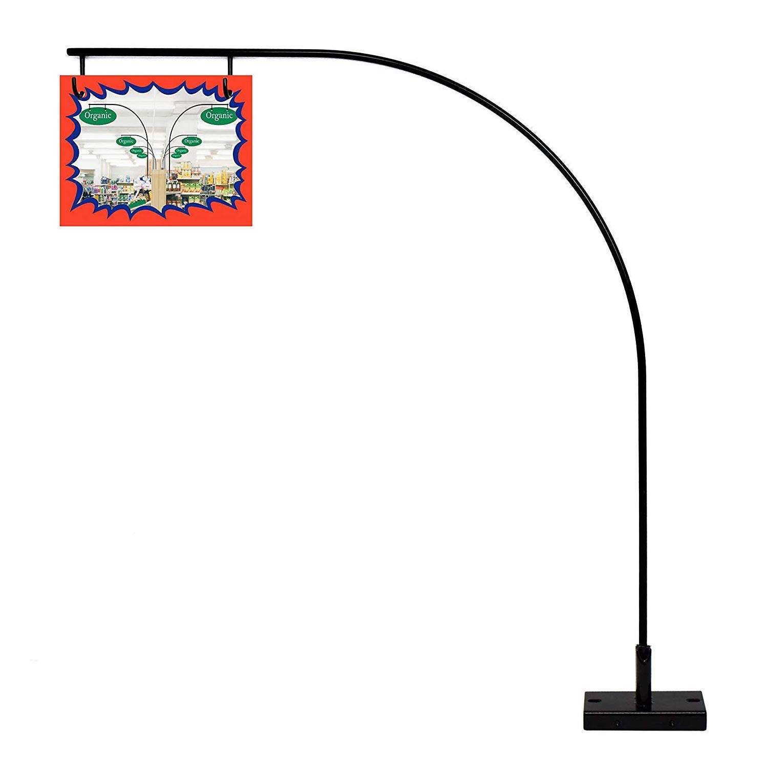 5 Pack Curved Gondola Shelf Single Side Magnetic Sign Holder - Aisle Marker & Labeler for Retail Store Shelving | Perfect for Department Walkways, Supermarkets & Warehouse Organization