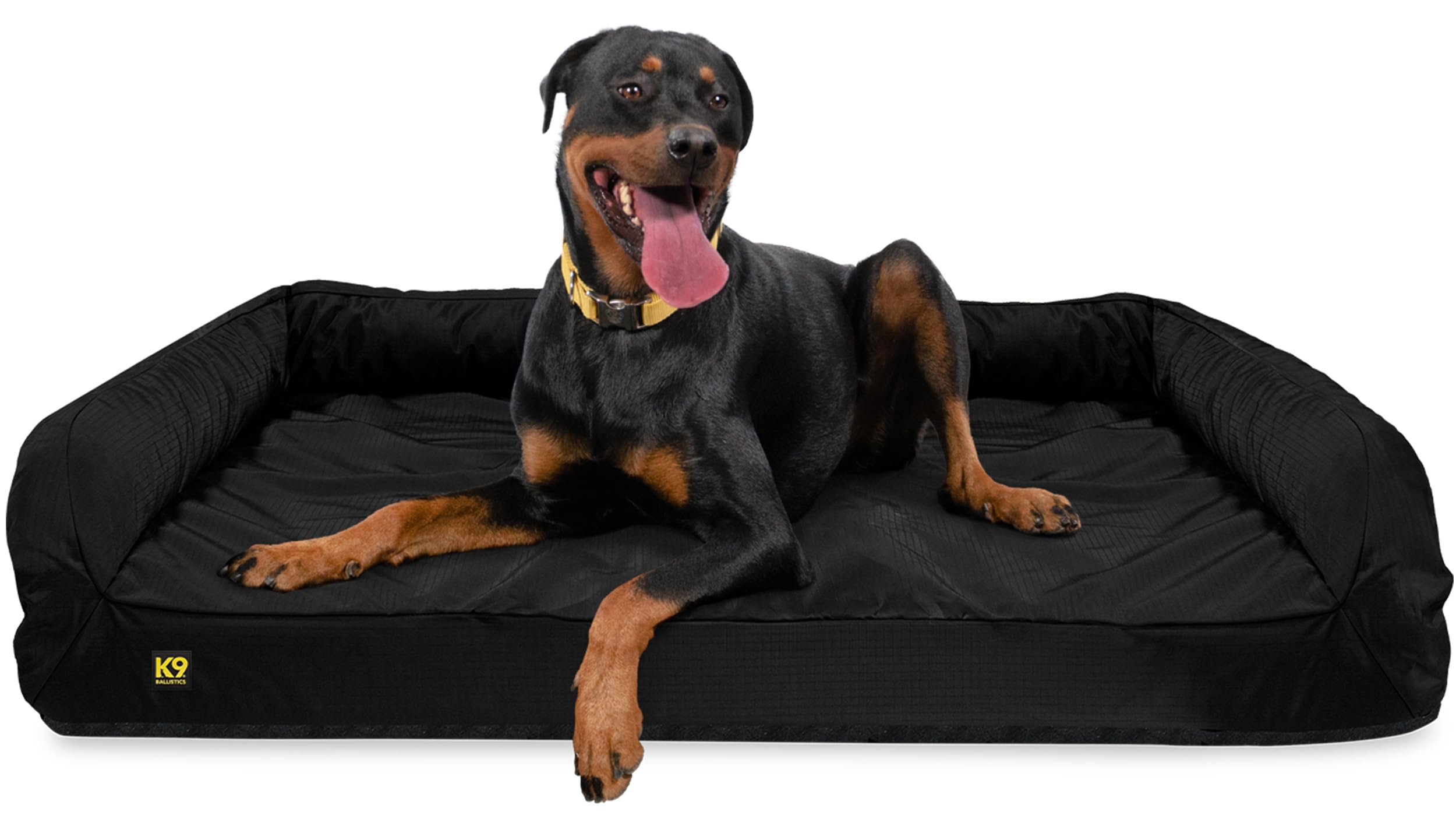 K9 Ballistics Tough Orthopedic XL Dog Bed for Large Dogs - Washable, Durable & Water-Resistant Pet Bed - 38x54 Inch Black - Perfect for Living Room, Bedroom or Kennel