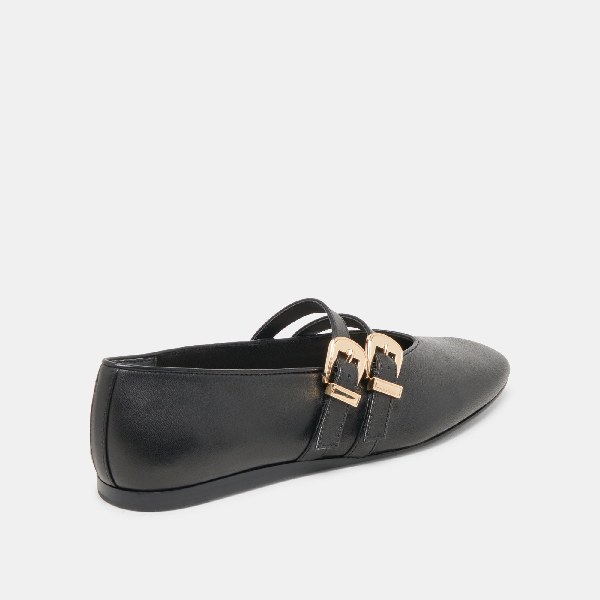 BAYLEE Women's Black Leather Ballet Flats - Comfortable & Stylish for Work, Casual Wear & Travel