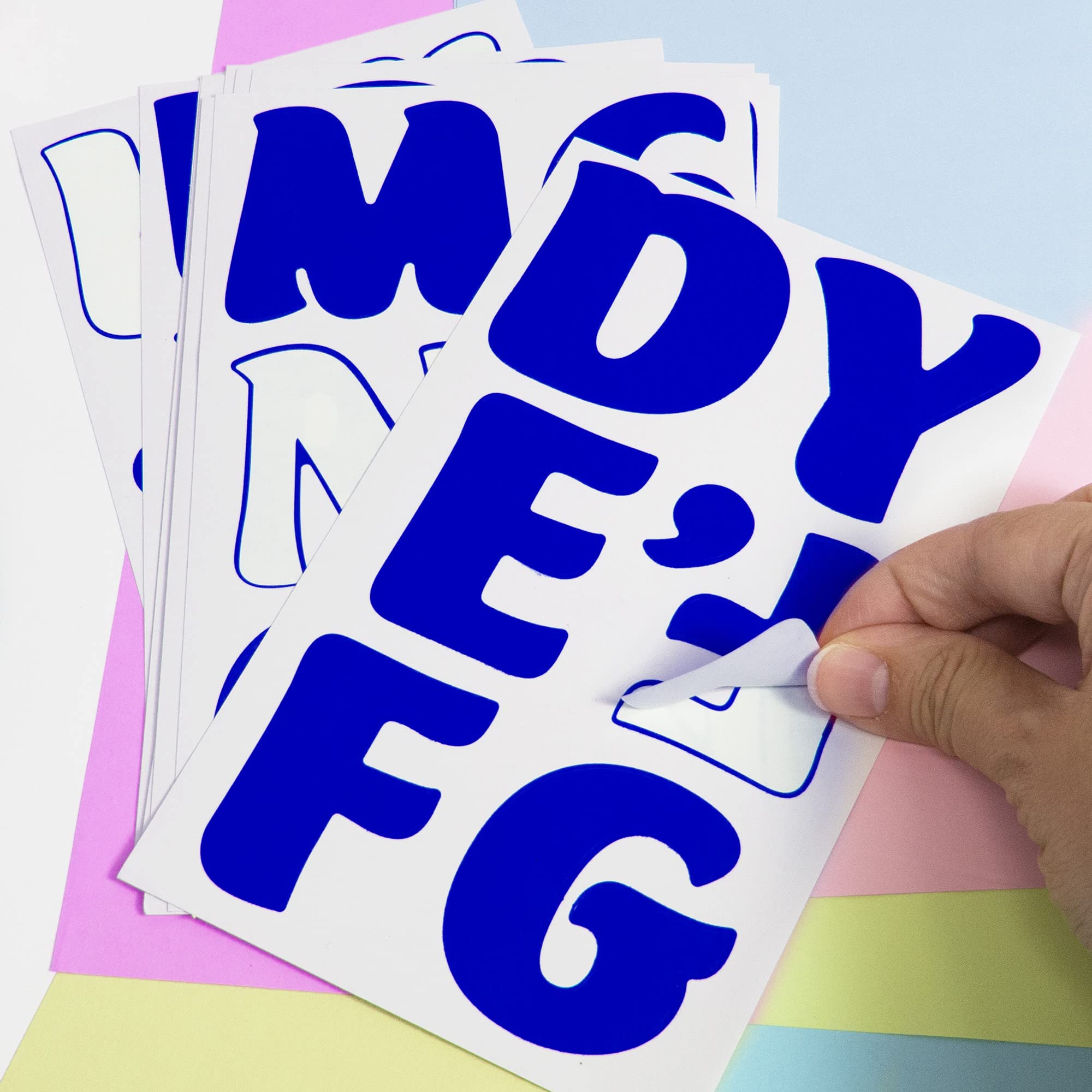 BAZIC 6 Colors Alphabet & Number Stickers 2