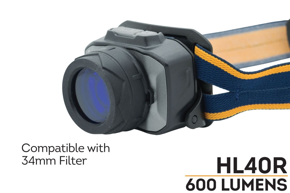 Fenix HL40R Focusable USB Rechargeable LED Headlamp - 400 Lumens Waterproof Headlight for Camping, Hiking, Running & Outdoor Adventures