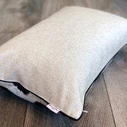 Luxury Velvet Ikat Cushion Cover with Black Dots - Soft Decorative Throw Pillow Case for Sofa, Bed, Living Room & Home Decor