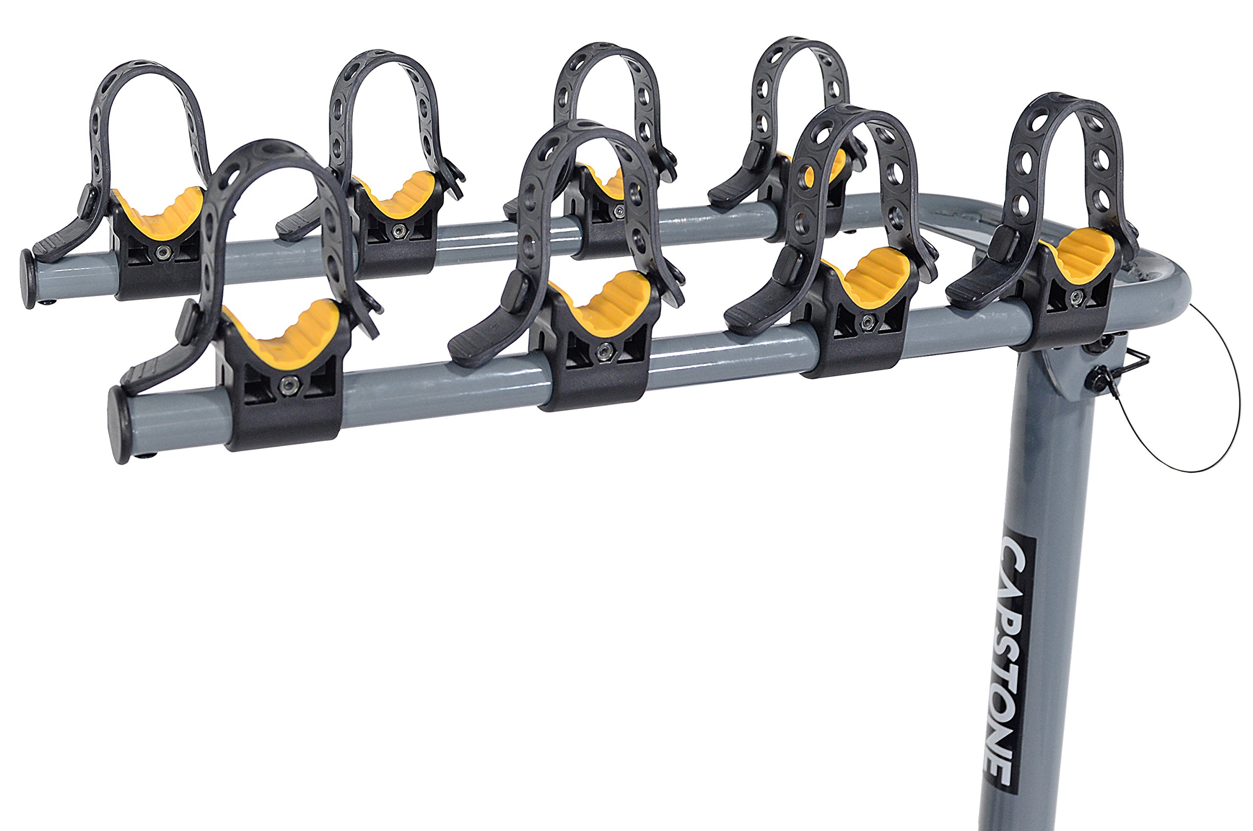Capstone 4-Bike Hitch Mount Folding Bike Rack - Heavy Duty Carrier for SUVs, Trucks & Vans - Perfect for Road Trips, Camping & Outdoor Adventures