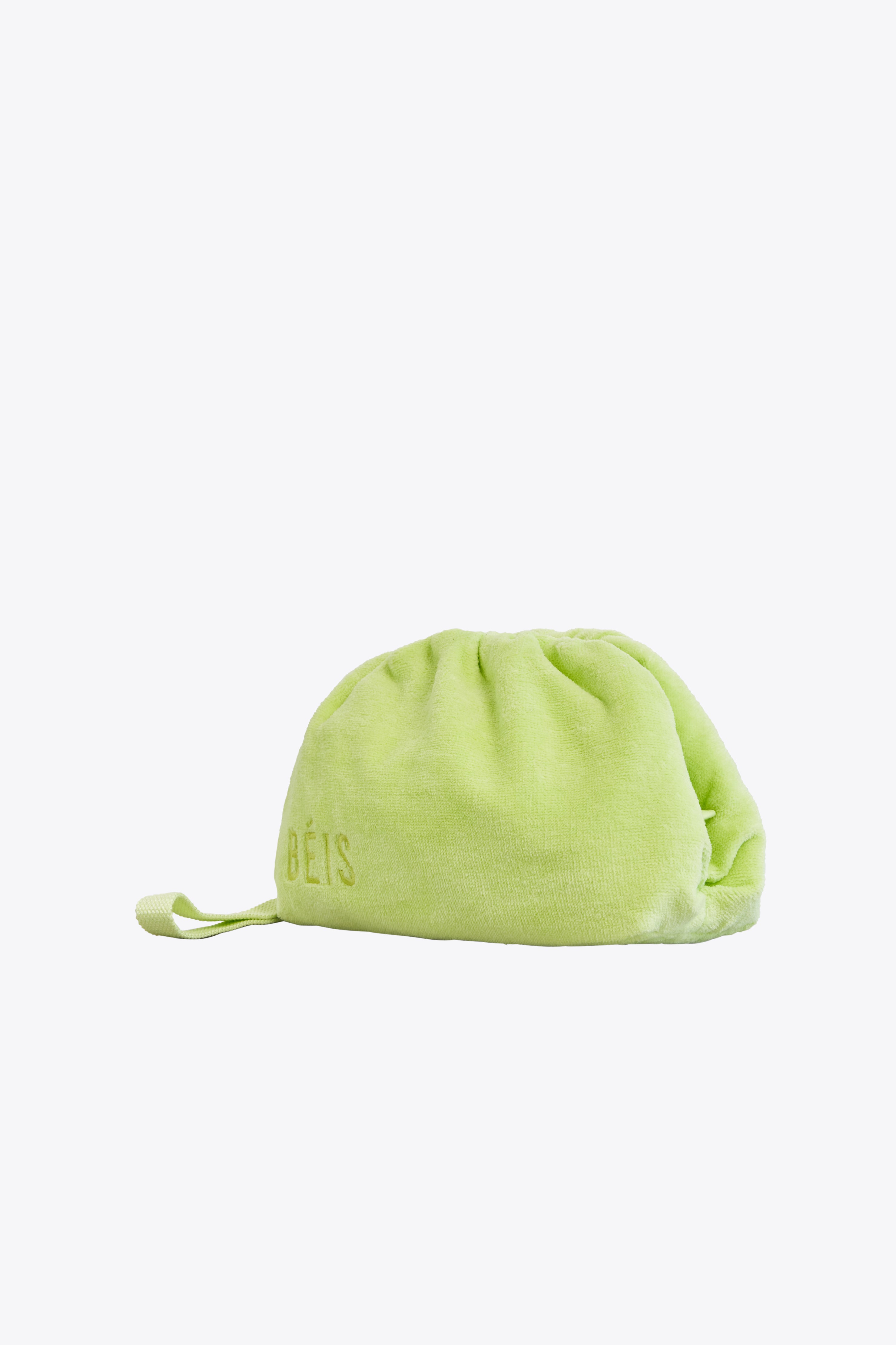 Stylish Terry Cosmetic Clutch in Citron Yellow | Perfect for Travel, Gym & Everyday Essentials | Water-Resistant Makeup Bag for Women