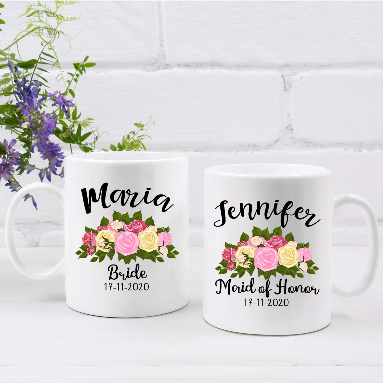 Personalized White Ceramic Coffee Mug - Custom Text & Image Upload - Funny Gift for Coffee Lovers, Bachelor Party Favors - Perfect for Office, Home & Gifts (11oz, Dishwasher Safe)
