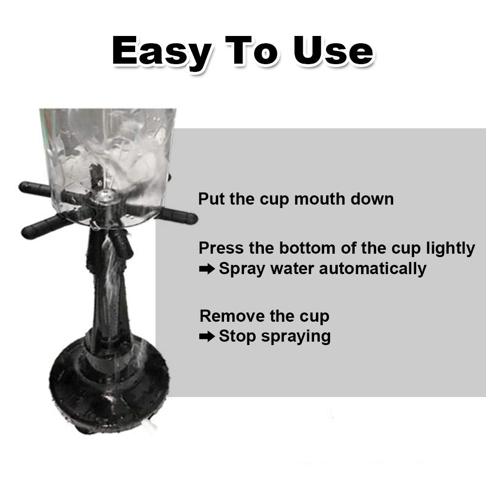 YBB Professional Pitcher Rinser - Glass Cleaning Cup Washer with Plum Blossom Nozzle for Bar, Coffee Shop, Restaurant & Home Kitchen | Perfect for Cleaning Wine Glasses, Beer Mugs & Coffee Cups