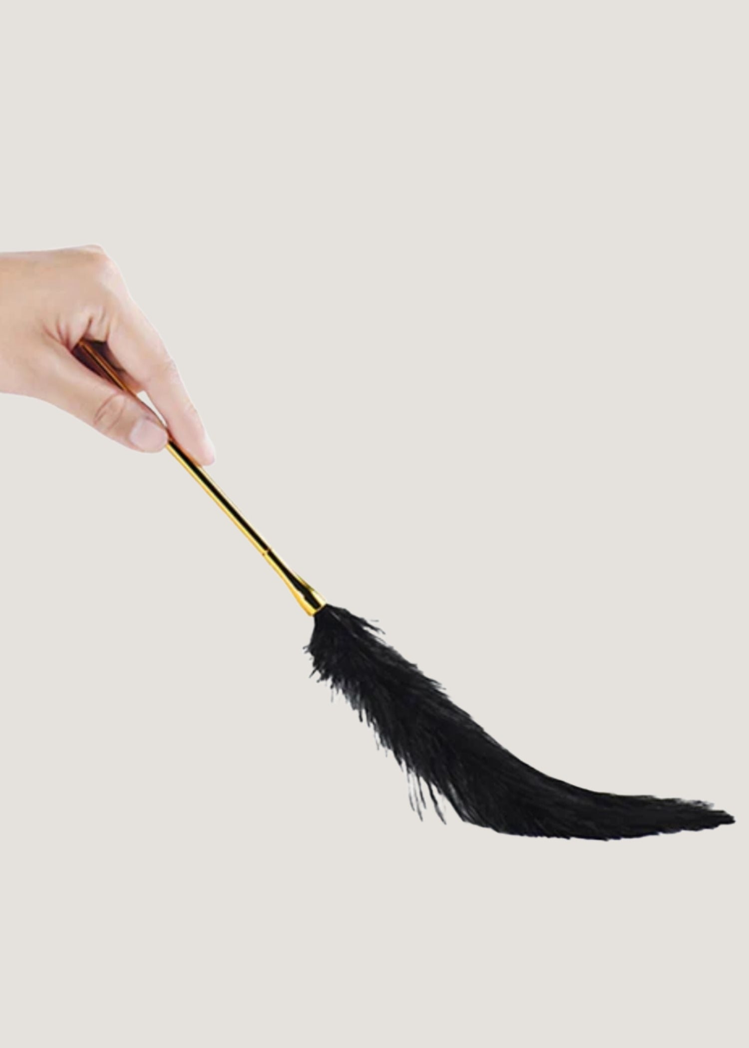Upko Black Feather Tickler - Sensual Massage Toy for Couples, Light & Soft Feather Stimulator - Perfect for Foreplay, Romantic Nights & Sensory Play