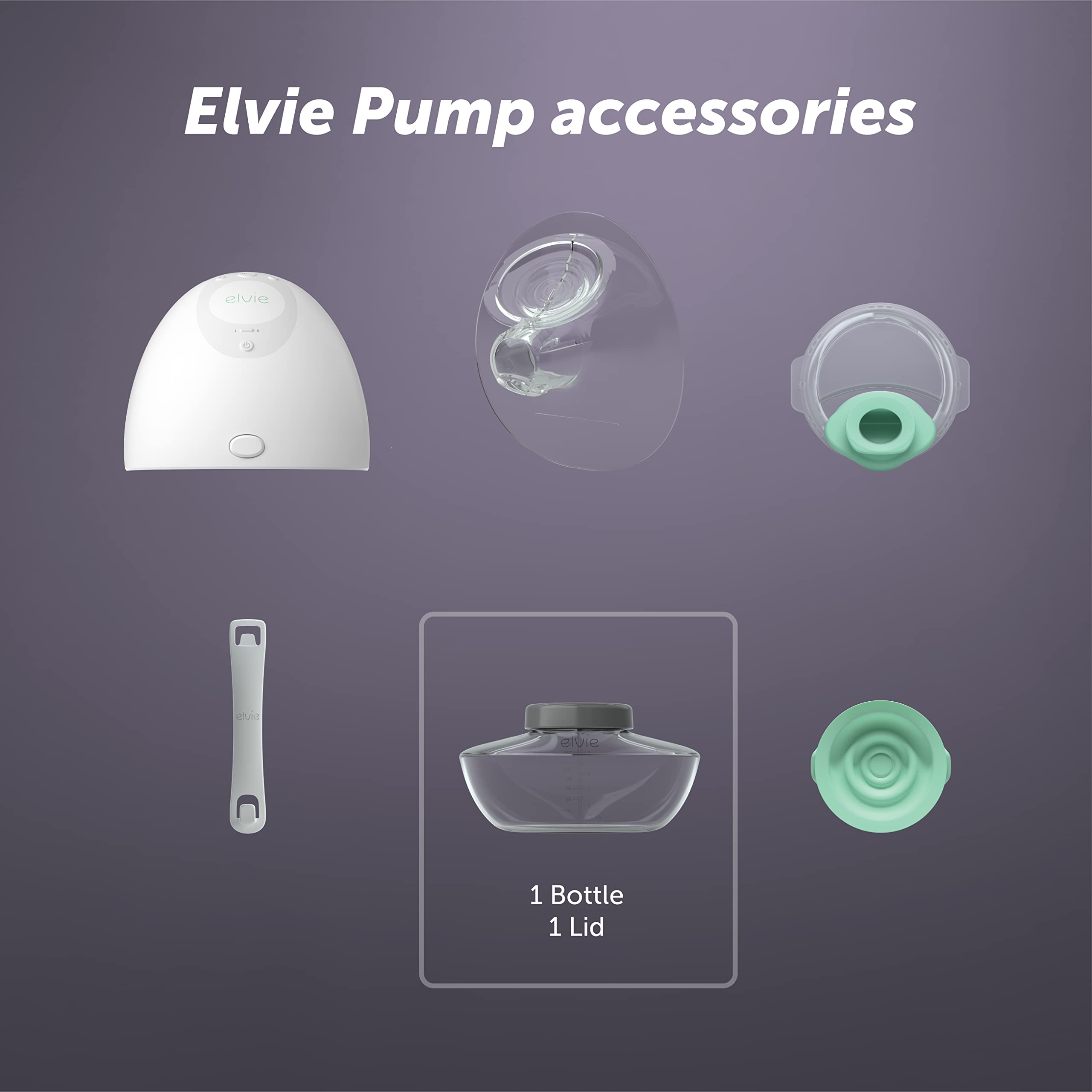 Elvie Pump Breastmilk Storage Bottles 3 Pack | Compatible with Electric Breast Pumps | BPA-Free Baby Bottles for Breastfed Infants | Essential Breastfeeding Accessories | Perfect for Travel, Work & On-the-Go Moms