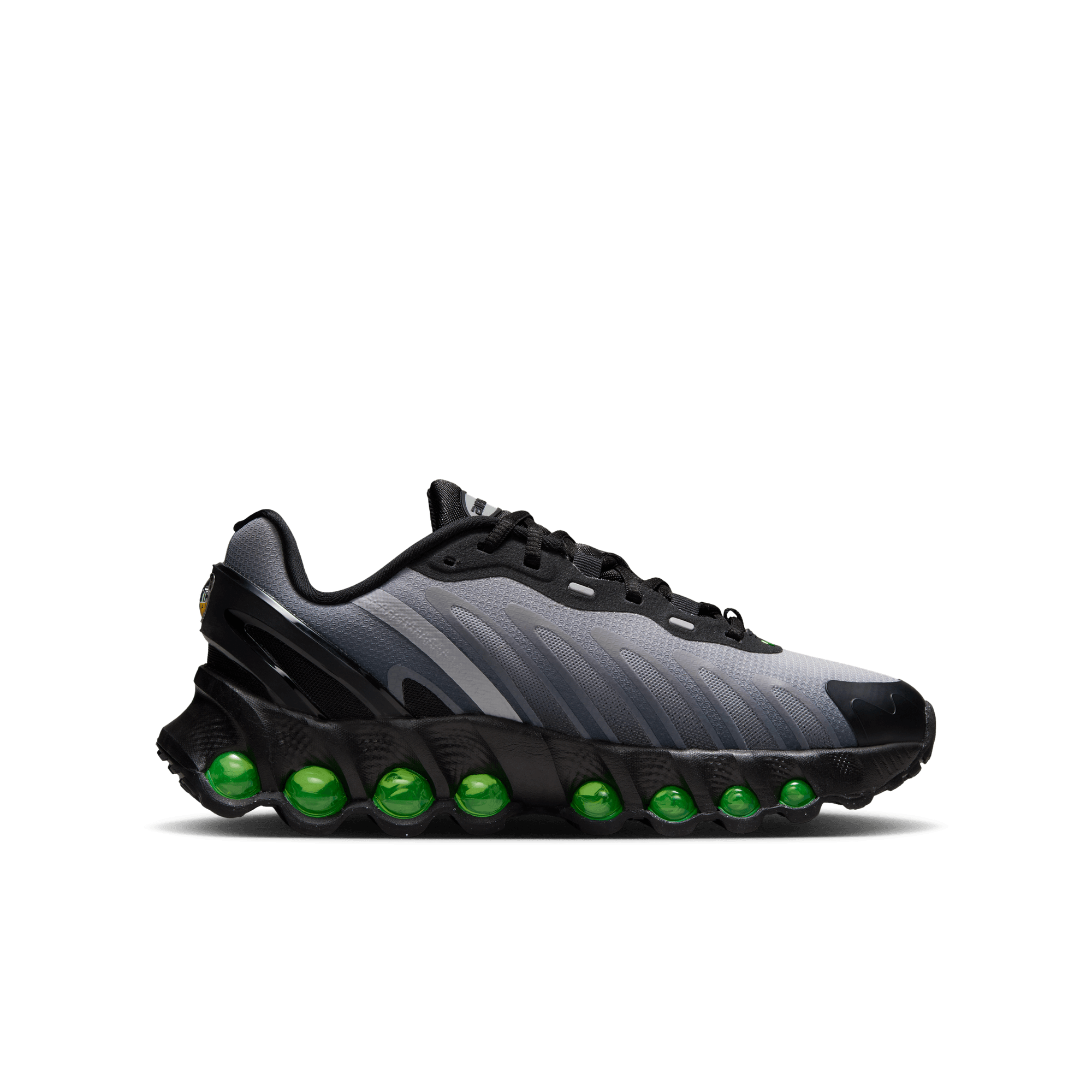 Nike Air Max DN8 (GS) Kids' Running Shoes - Black/Volt/Smoke Grey | Lightweight & Cushioned for School, Sports & Daily Wear