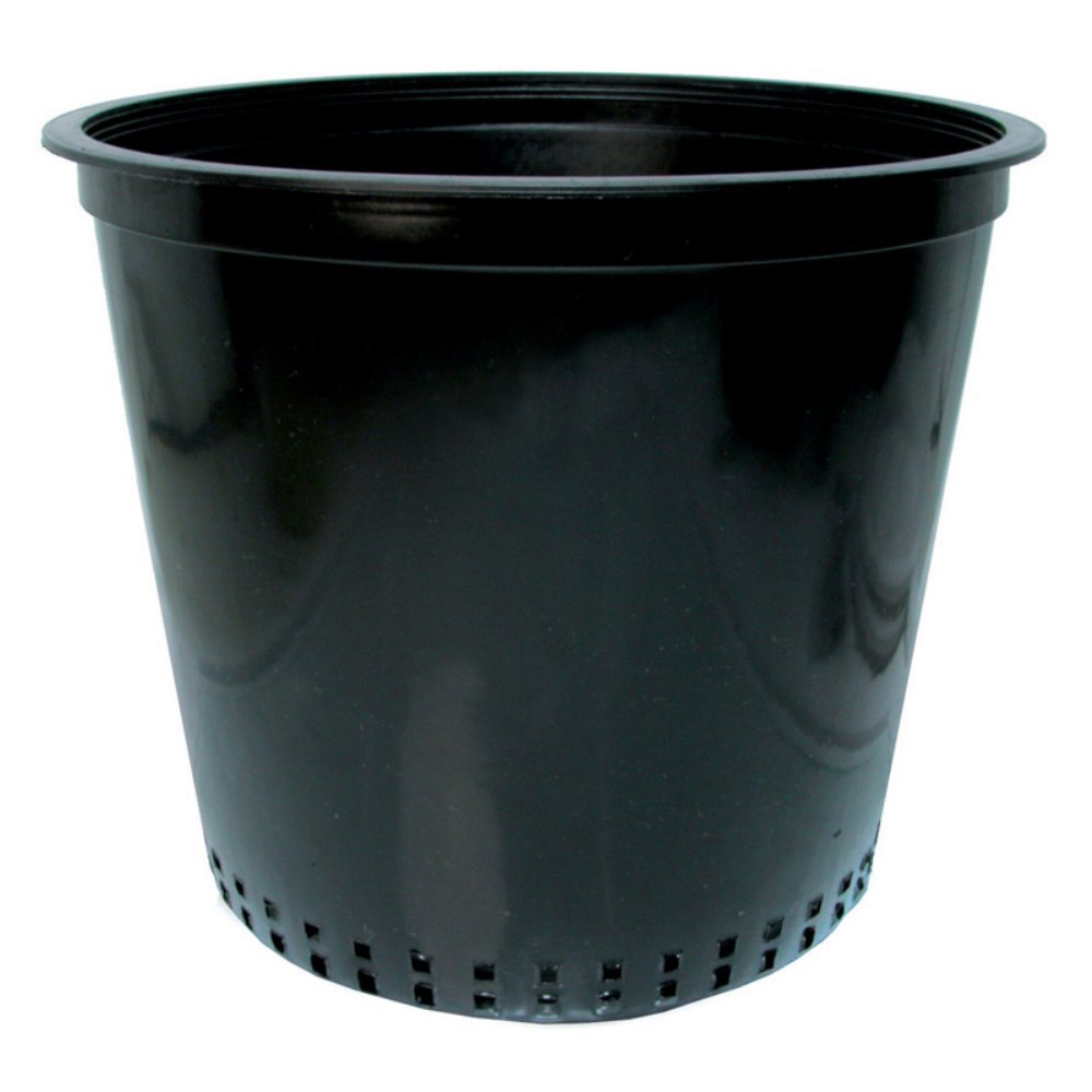 Hydrofarm HG12MESHPOT 12-Inch Round Mesh Pot Set of 50 - Black Plastic Plant Containers for Hydroponics, Indoor Gardening, and Seed Starting - Durable & Reusable Nursery Pots for Herbs, Flowers, and Vegetables