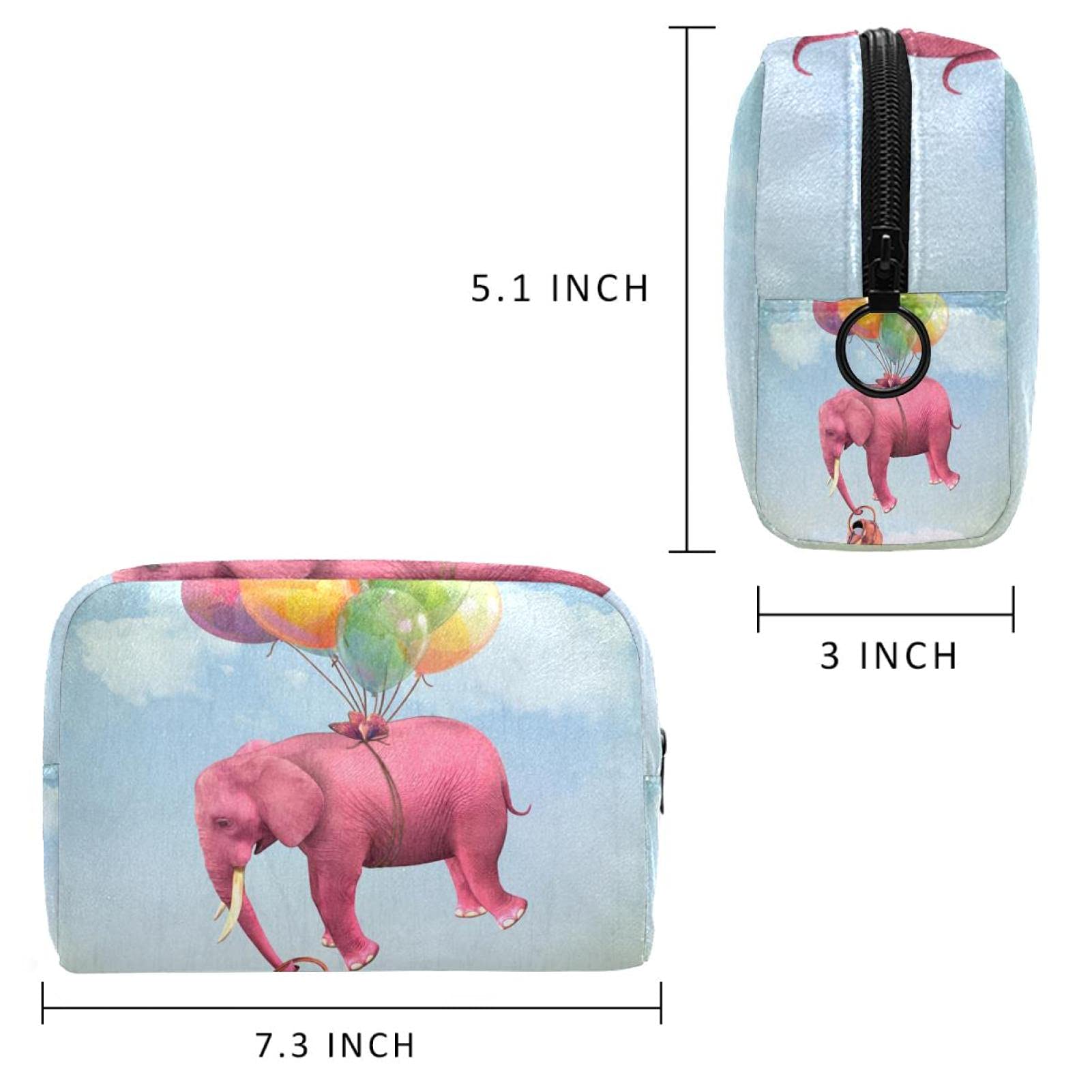 Pink Elephant Cosmetic Bag - Large Travel Makeup Organizer for Women | Perfect for Travel & Daily Use