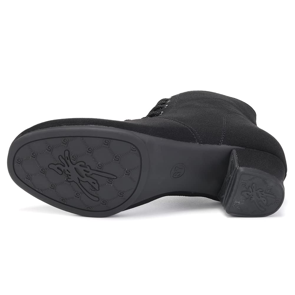 AOQUNFS Women's Latin Dance Shoes - Ballroom Salsa Tango Practice Shoes with Lace-Up Design (Model GB-NJB) | Perfect for Dance Classes, Performances & Social Dancing