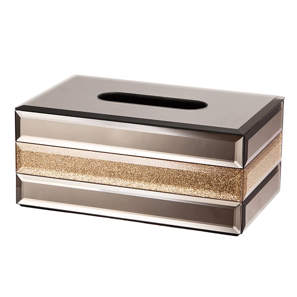Modern Glass Tissue Box with Pump Dispenser - Waterproof Bathroom & Household Paper Holder - Nordic Style Toilet Paper Storage for Bedroom, Living Room, Office - Perfect for Home Decor and Practical Organization