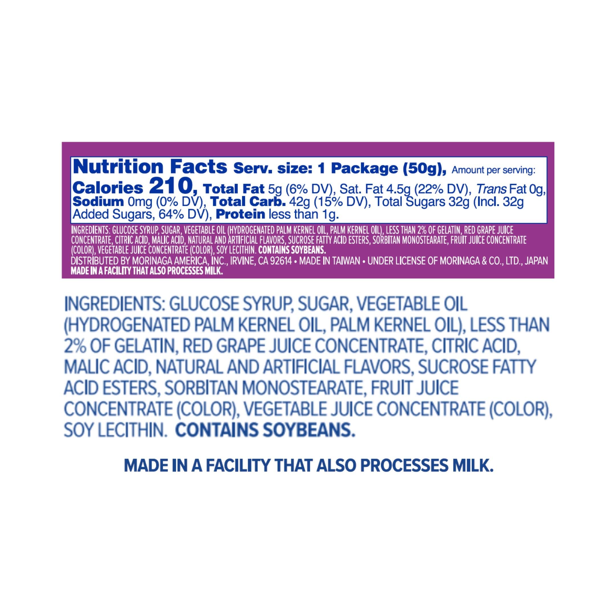 HI-CHEW Grape Flavor Chewy Candy Sticks - 15 Individually Wrapped Packs (1.76oz Each) | Bulk Soft & Juicy Fruit Flavored Candy for Parties, Office Snacks & On-the-Go Treats