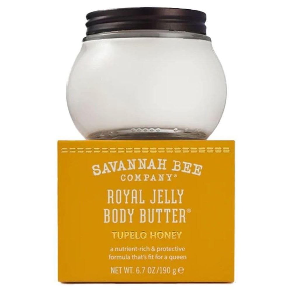 Savannah Bee Company Royal Jelly Body Butter - Ultra Hydrating Moisturizer for Dry, Sensitive Skin | Nourishing Skincare for Daily Use & Nighttime Routine
