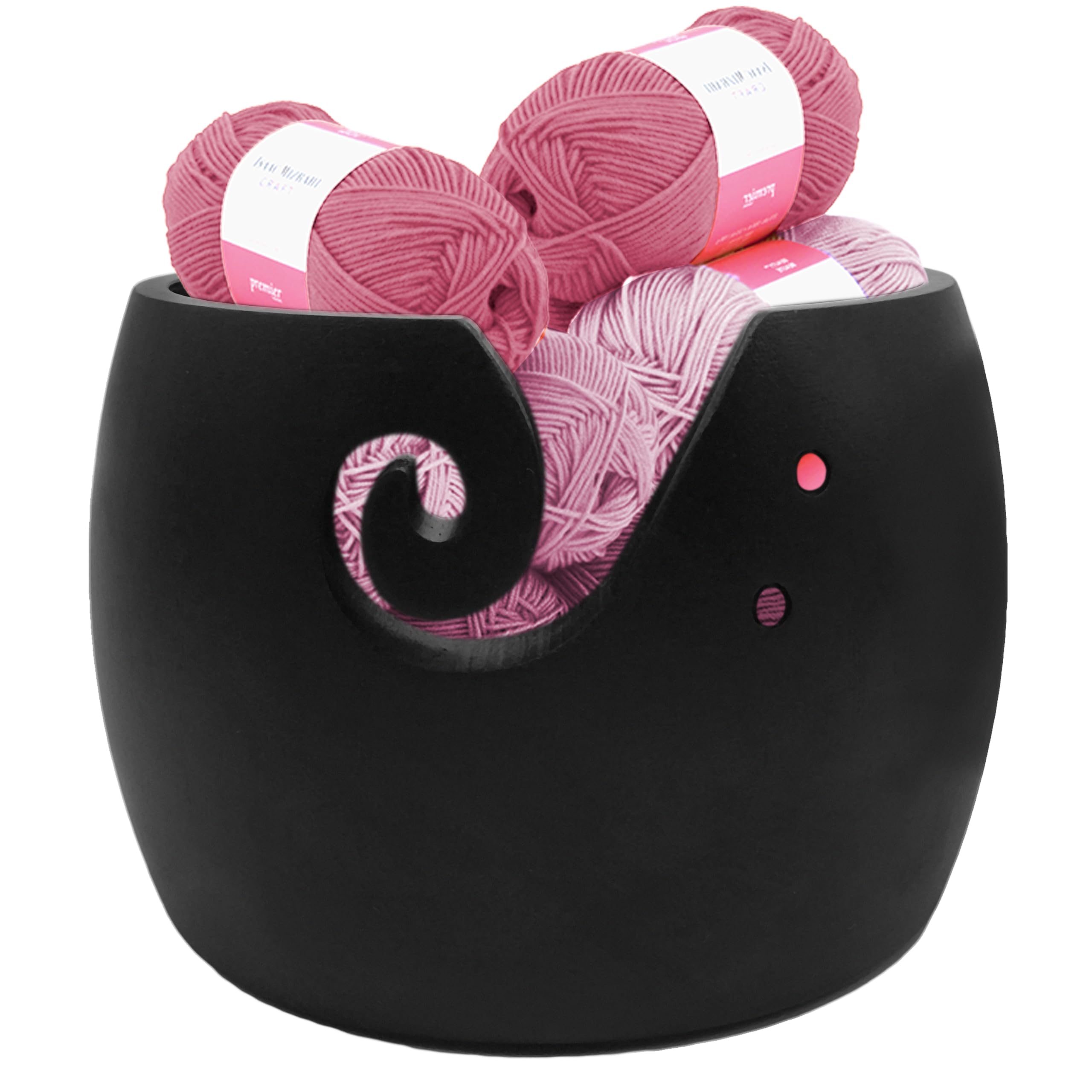 Premium Bamboo Yarn Bowl for Knitting & Crocheting - Large 6