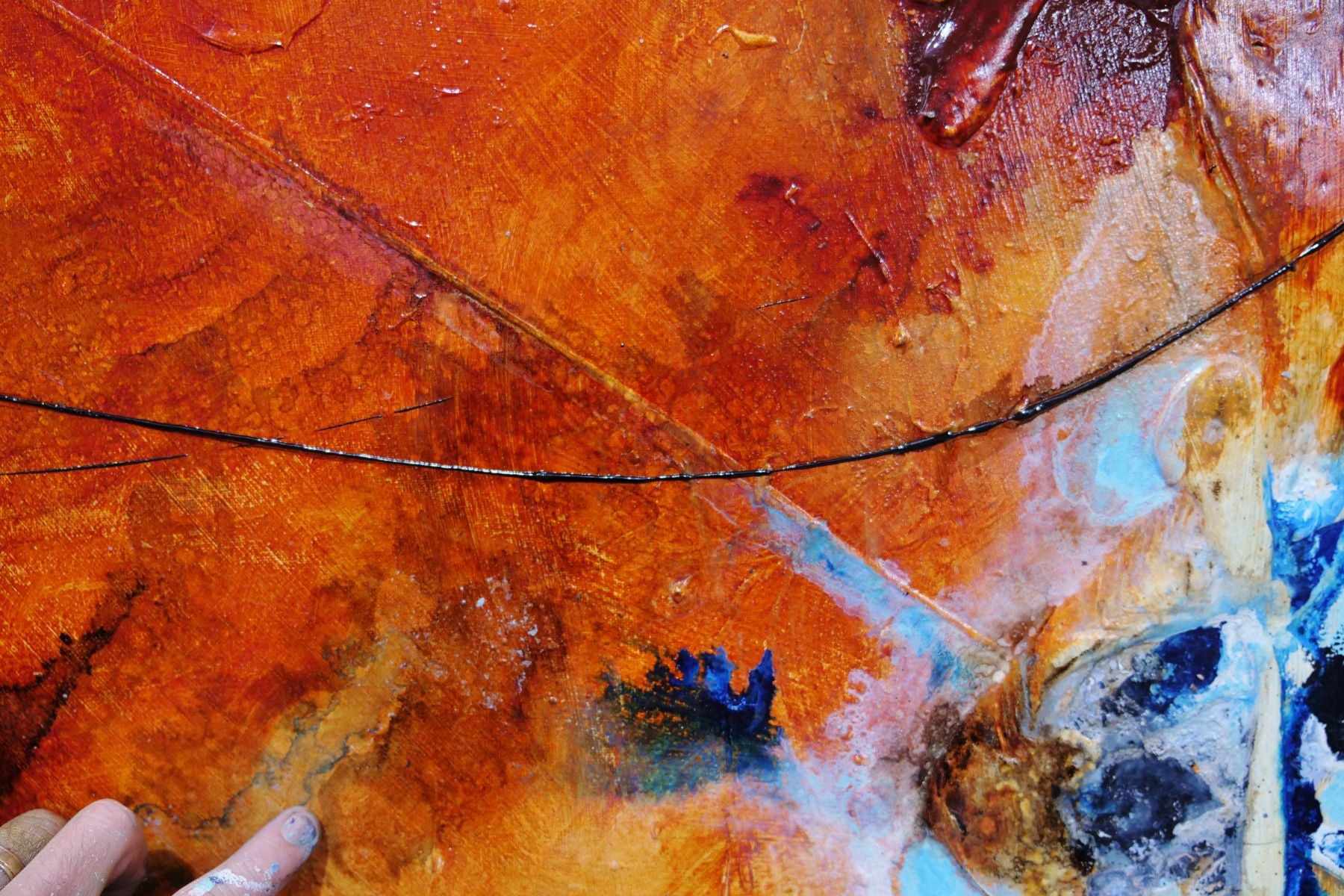 Rusted Landscape 160cm x 100cm Sienna Textured Abstract Canvas Art - Perfect for Modern Living Room, Office & Gallery Wall Decor
