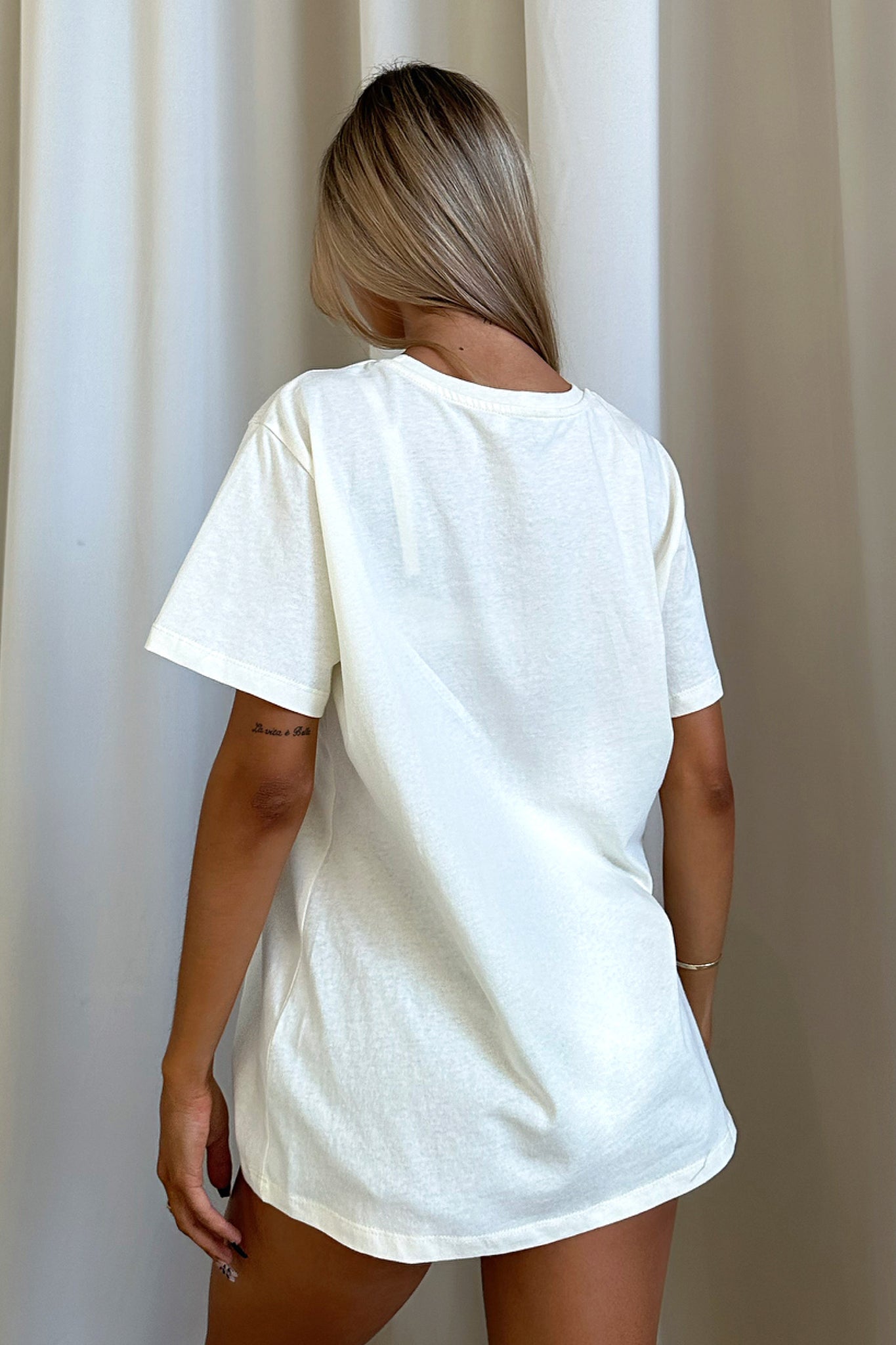 Low Down Tee - Soft Cream Cotton T-Shirt for Men | Casual Everyday Wear & Street Style Outfits