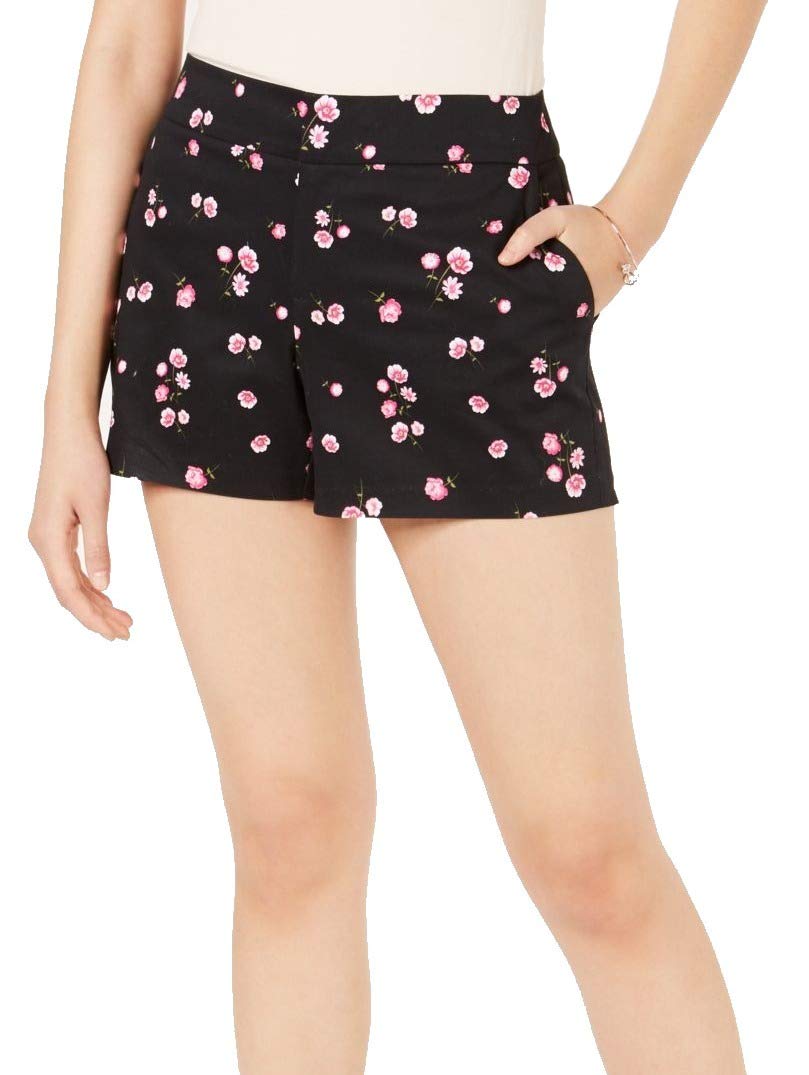 Maison Jules Women's Cotton Blend Floral Print Shorts - Comfortable Summer Casual Shorts for Beach, Vacation & Everyday Wear