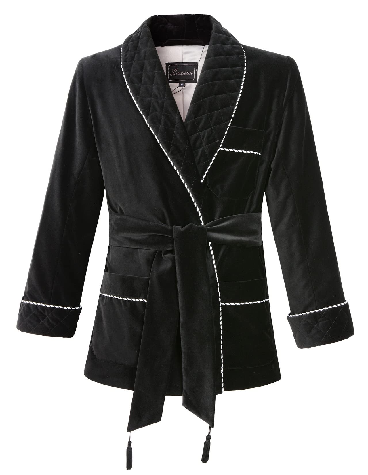 Luxury Men's Velvet Smoking Jacket - Fully Lined Formal Lounge Coat for Evening Parties, Weddings & Special Occasions