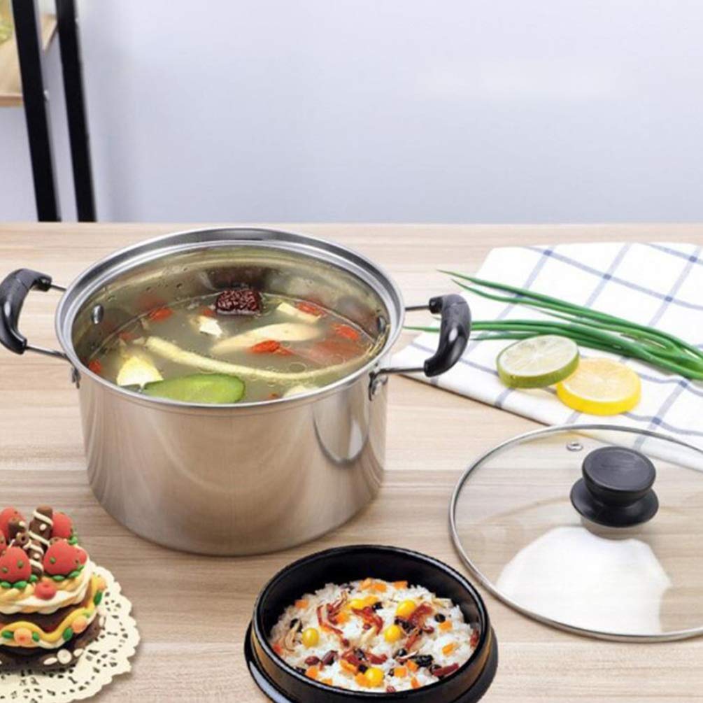 Premium 18cm Stainless Steel Saucepan with Lid - Multi-Purpose Cooking Pot for Soups, Chili, Pasta, Curries & Stew | Ideal for Home Kitchen, Camping & Dorm Cooking | DOITOOL Durable Stockpot & Noodle Pot
