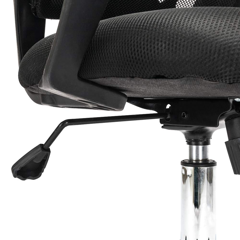 Ergonomic Mesh Office Chair with Adjustable Headrest & Armrests - Black Swivel Desk Chair for Home & Office Use - Height Adjustable, Gas Lift, Breathable Back Support - Perfect for Long Work Hours & Gaming Sessions