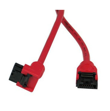 OKGear Red SATA 3.0 6Gbps High-Speed Data Transfer Cable - 28 AWG 70cm Straight to Right Angle Connector for PC, Laptop, SSD, HDD Upgrade & Data Storage Solutions