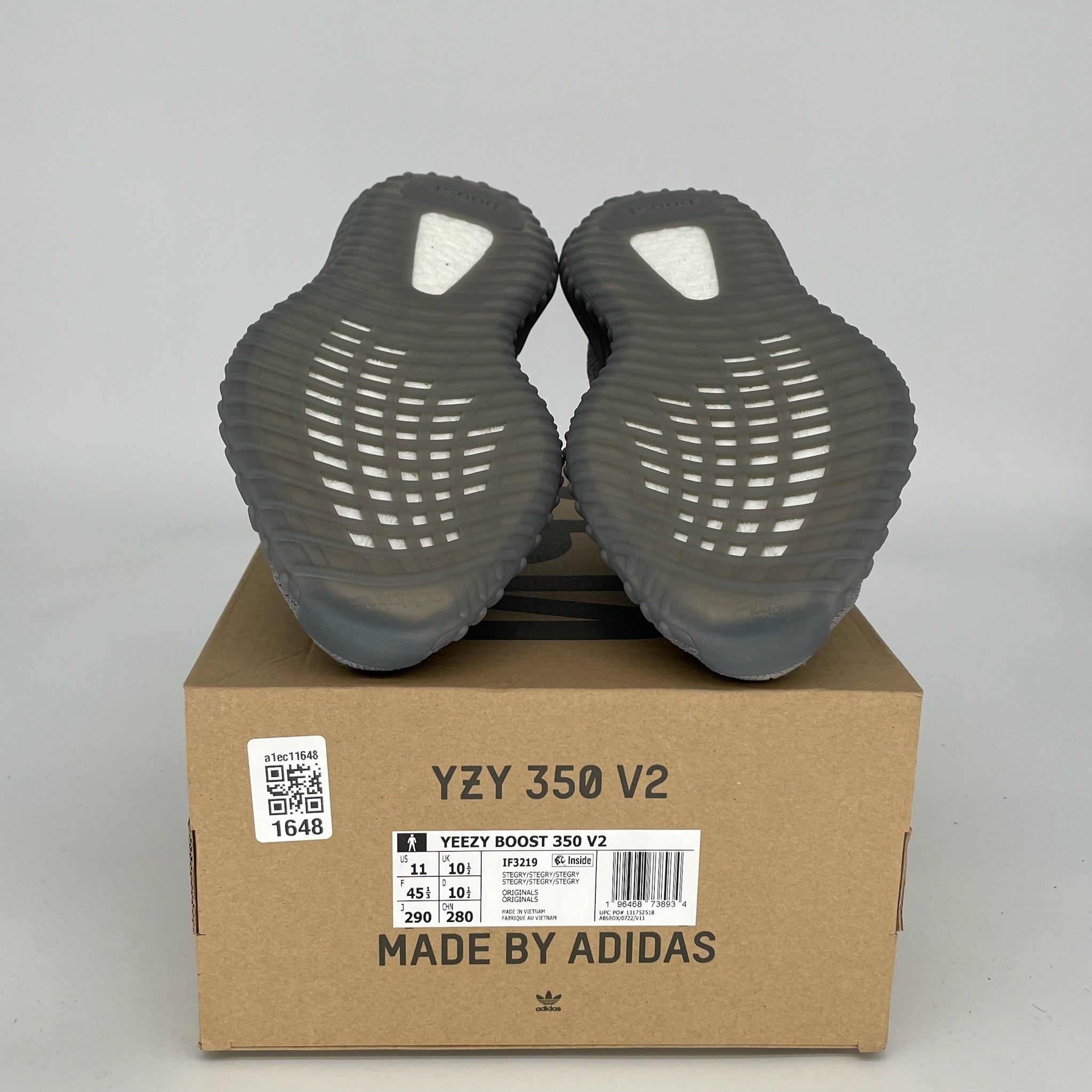 Adidas Yeezy Boost 350 V2 Steel Grey Men's Running Shoes Size 11 - IF3219 | Comfortable Sneakers for Casual Wear, Gym & Street Fashion