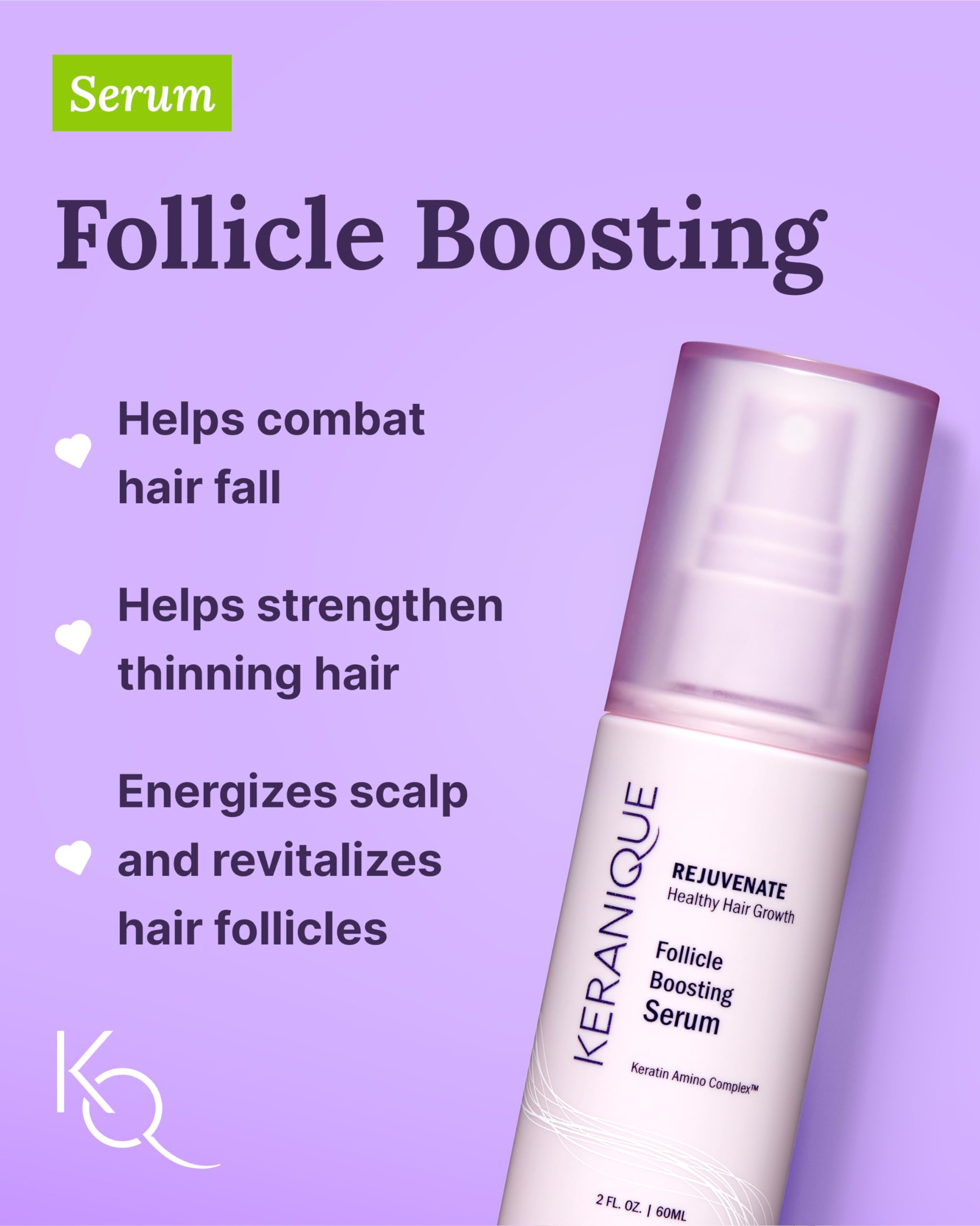 Keranique Damage Control Hair Care Set for Thinning Hair - Repair Shampoo & Conditioner for Damaged Hair, Follicle Booster Serum & Lift Repair Spray - Keratin Enriched Treatment for Women with Dry, Thin Hair - Perfect for Daily Hair Restoration & Volume Boost